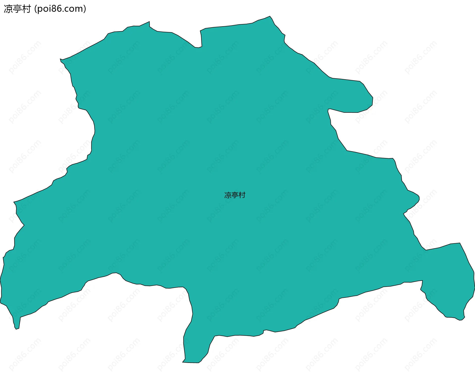 凉亭村边界地图
