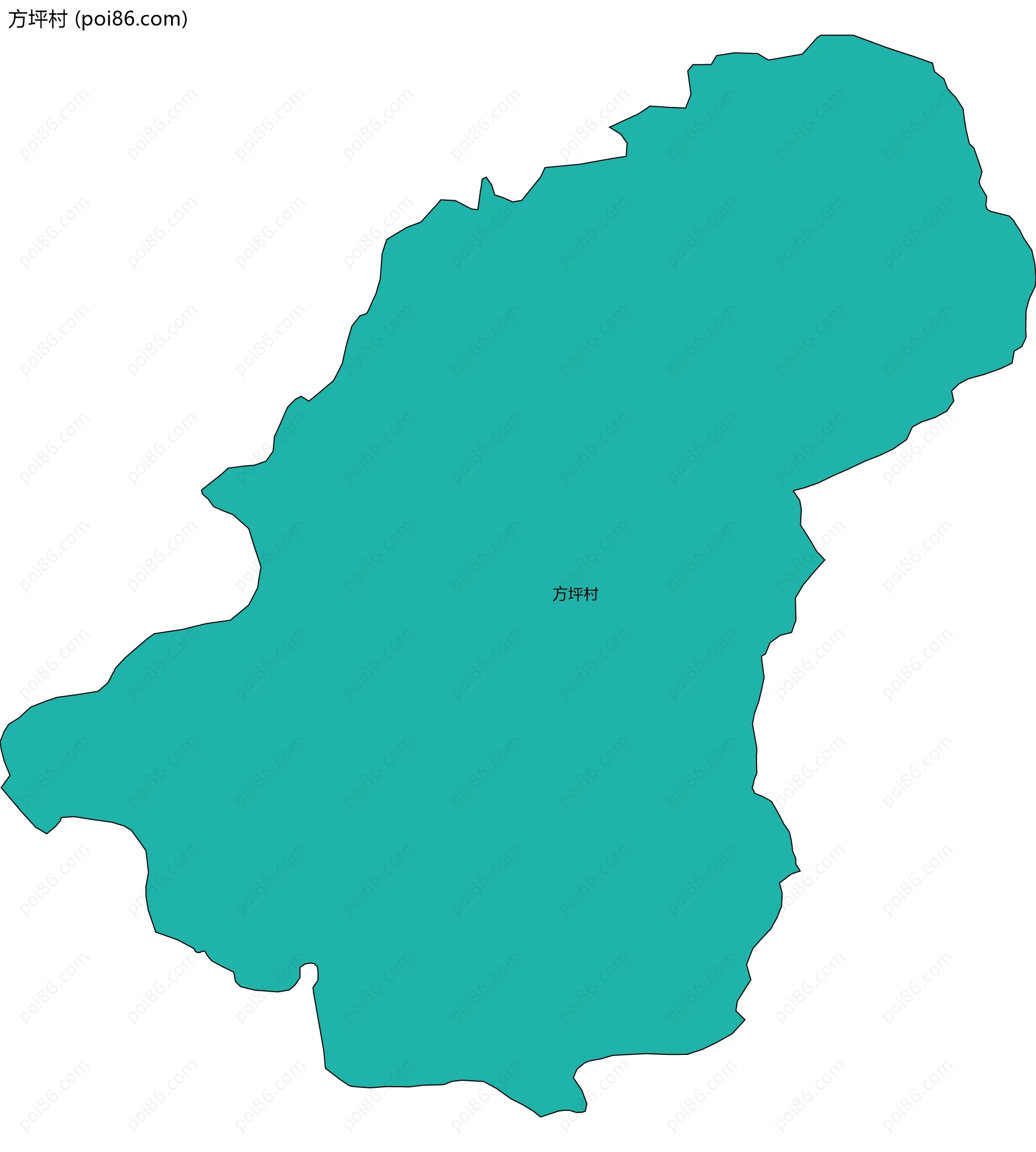 方坪村边界地图