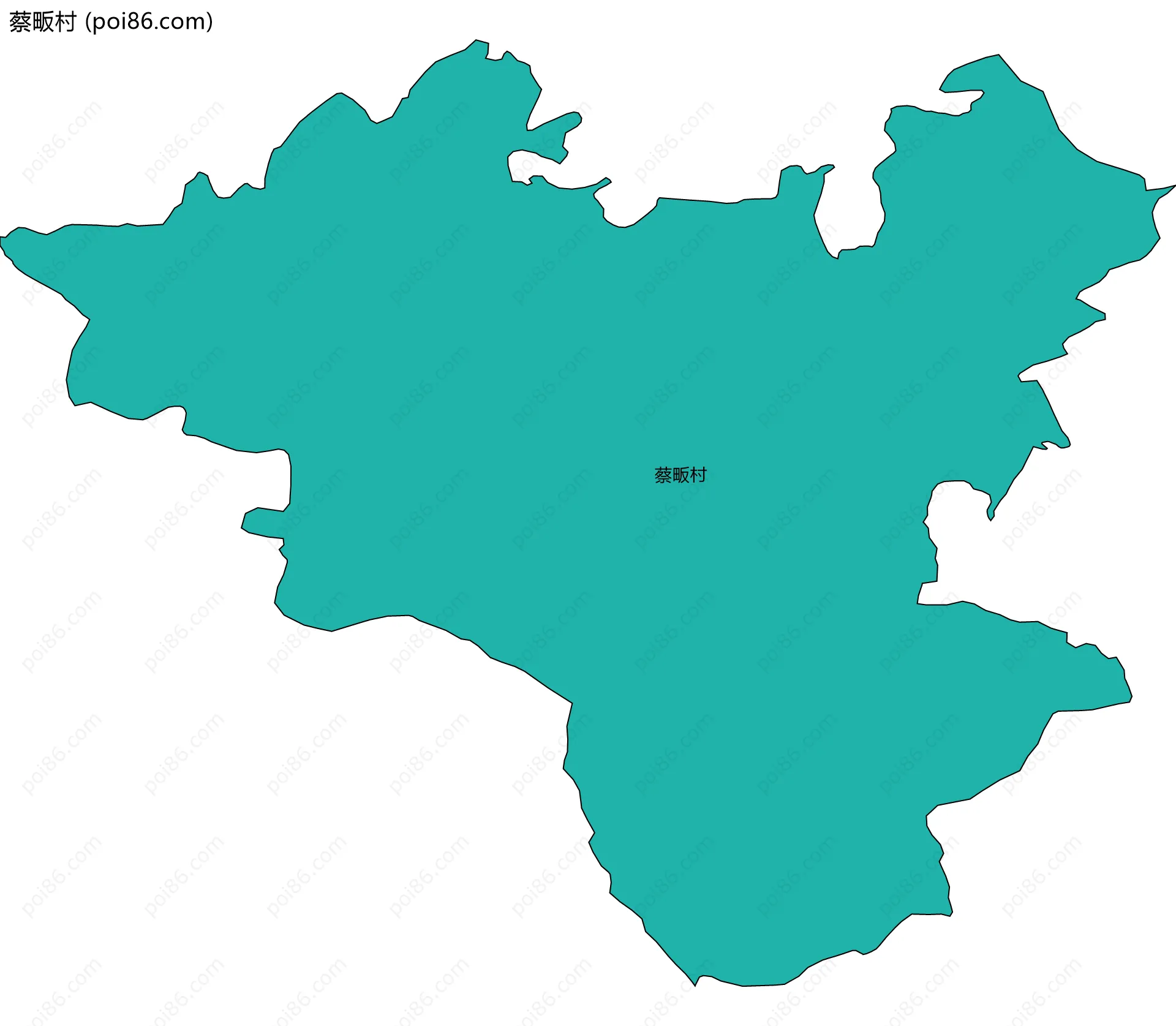 蔡畈村边界地图