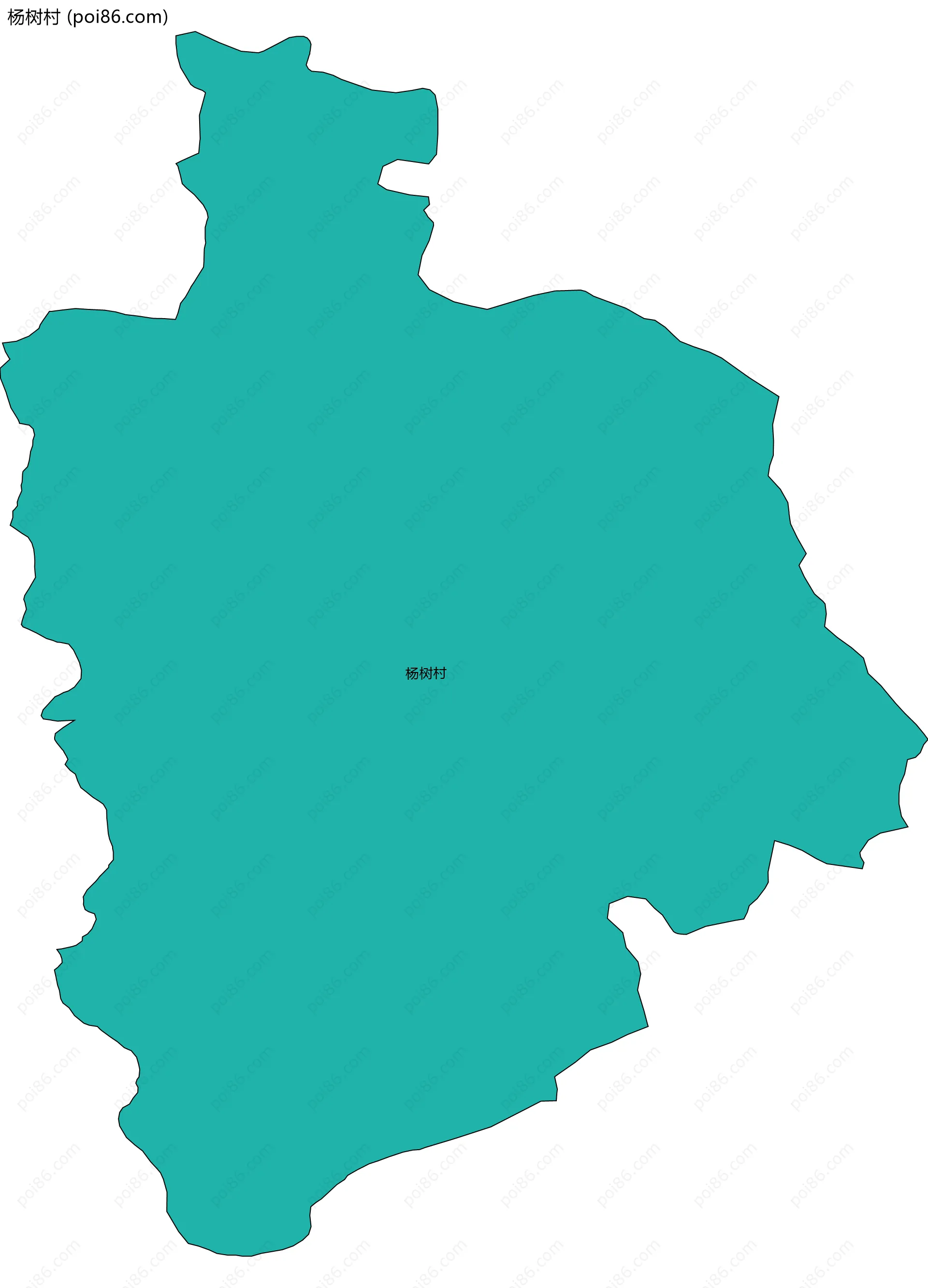 杨树村边界地图