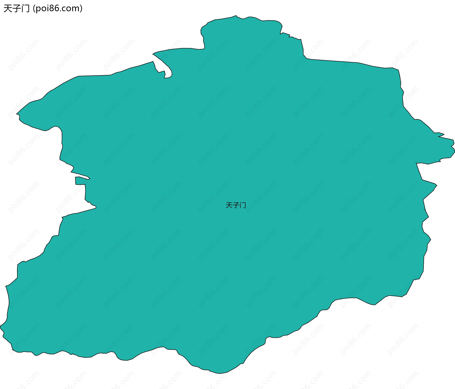 天子门边界地图