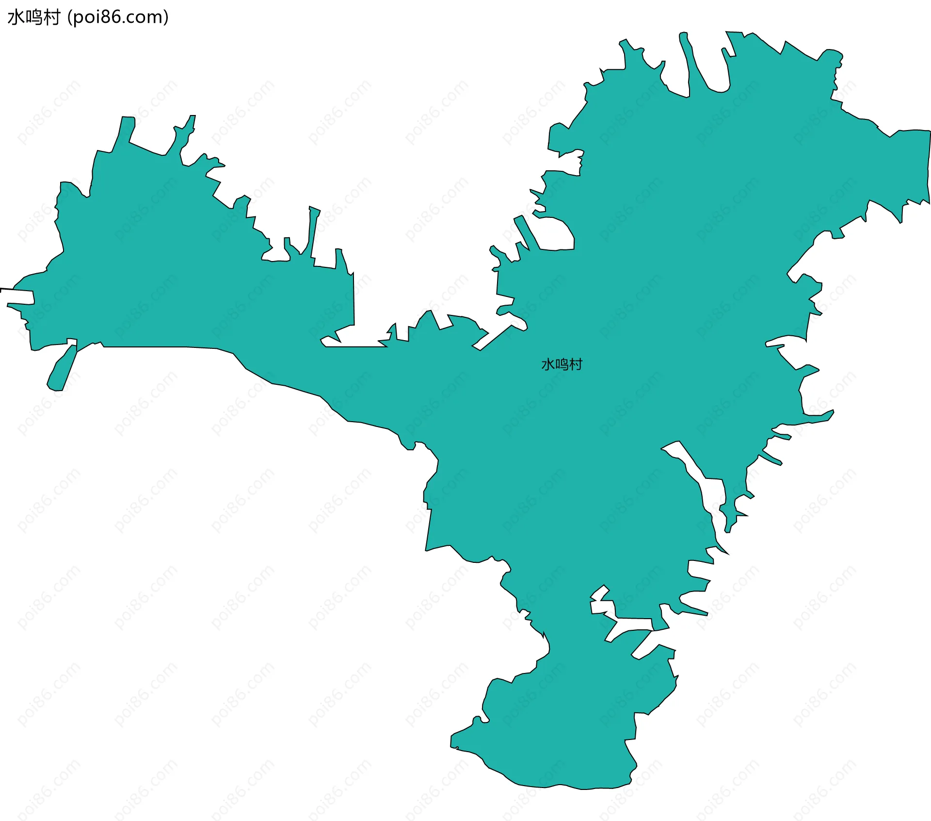 水鸣村边界地图