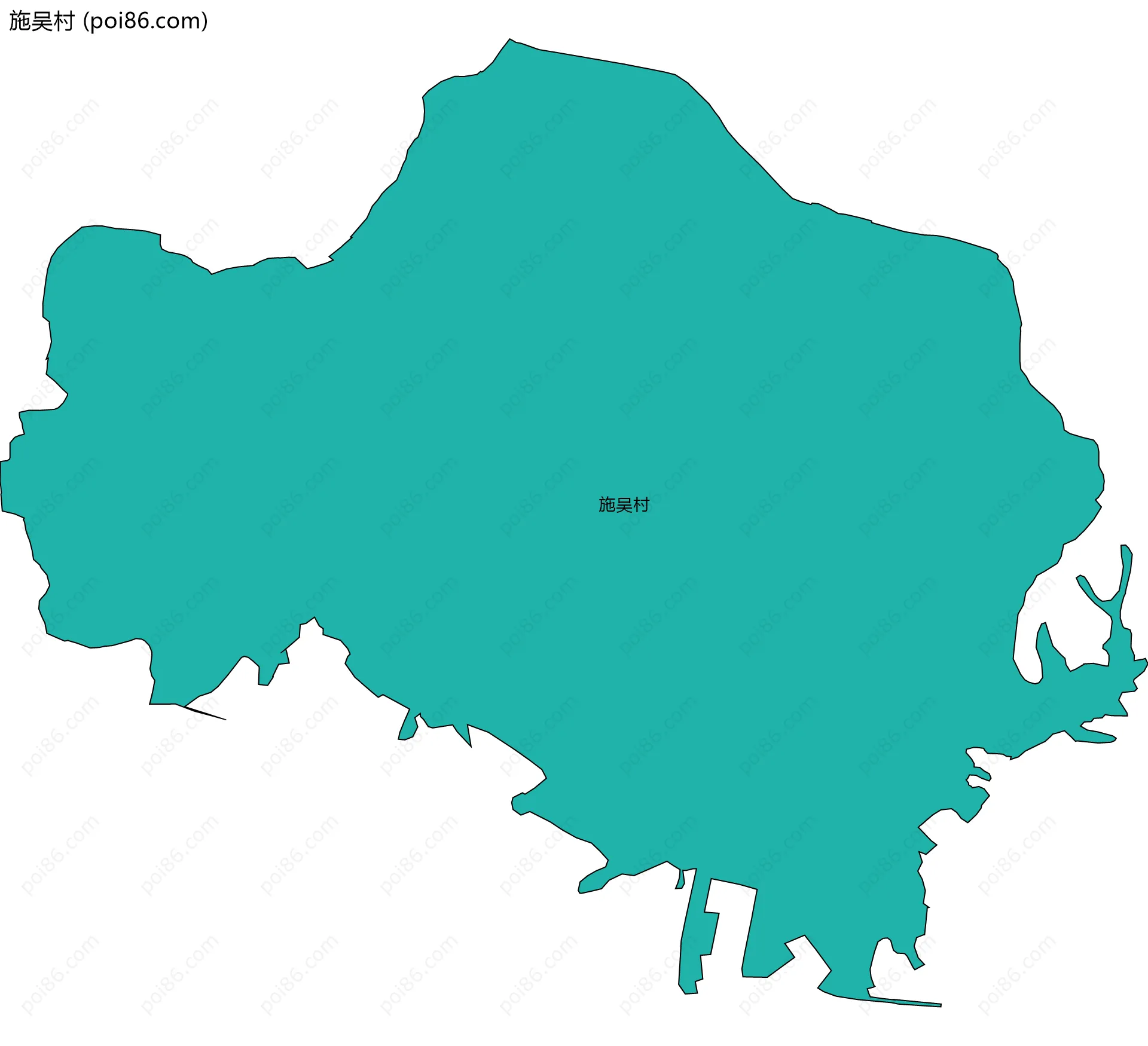 施吴村边界地图