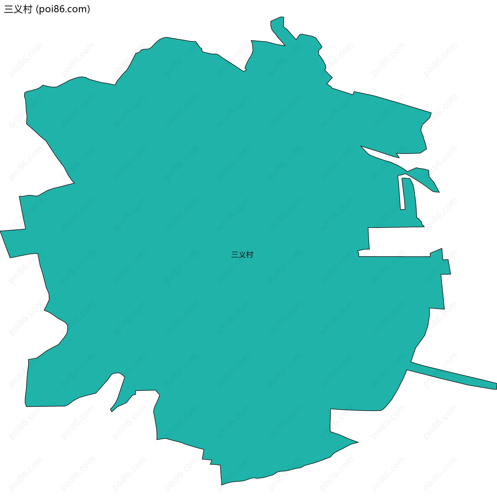 三义村边界地图