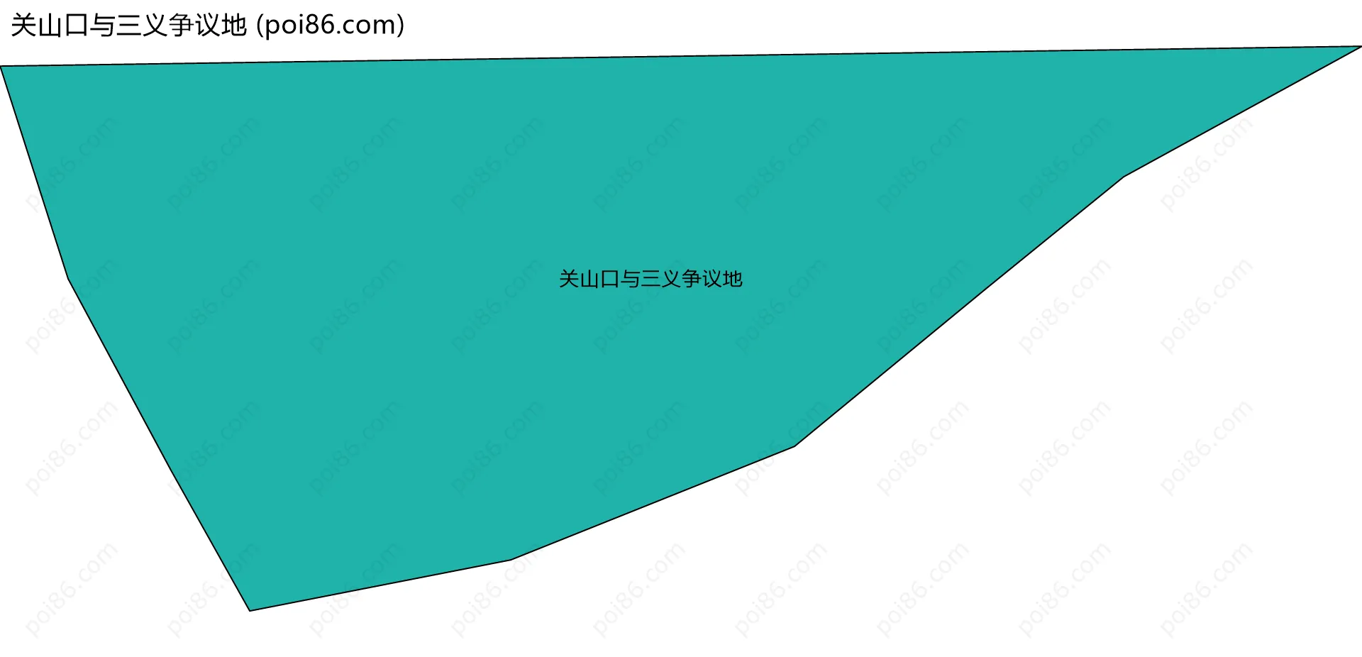 关山口与三义争议地边界地图