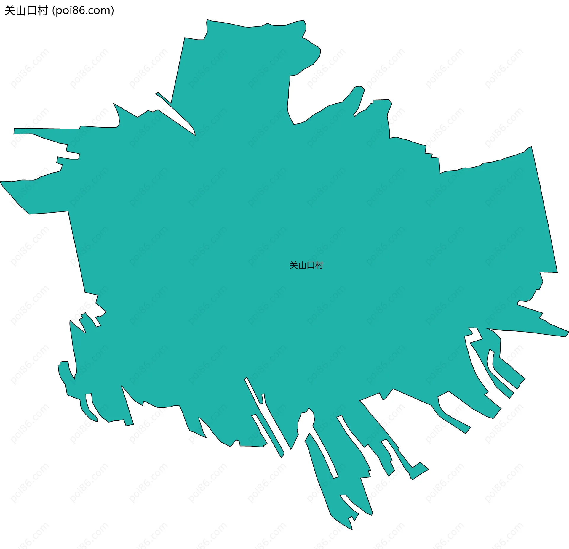 关山口村边界地图