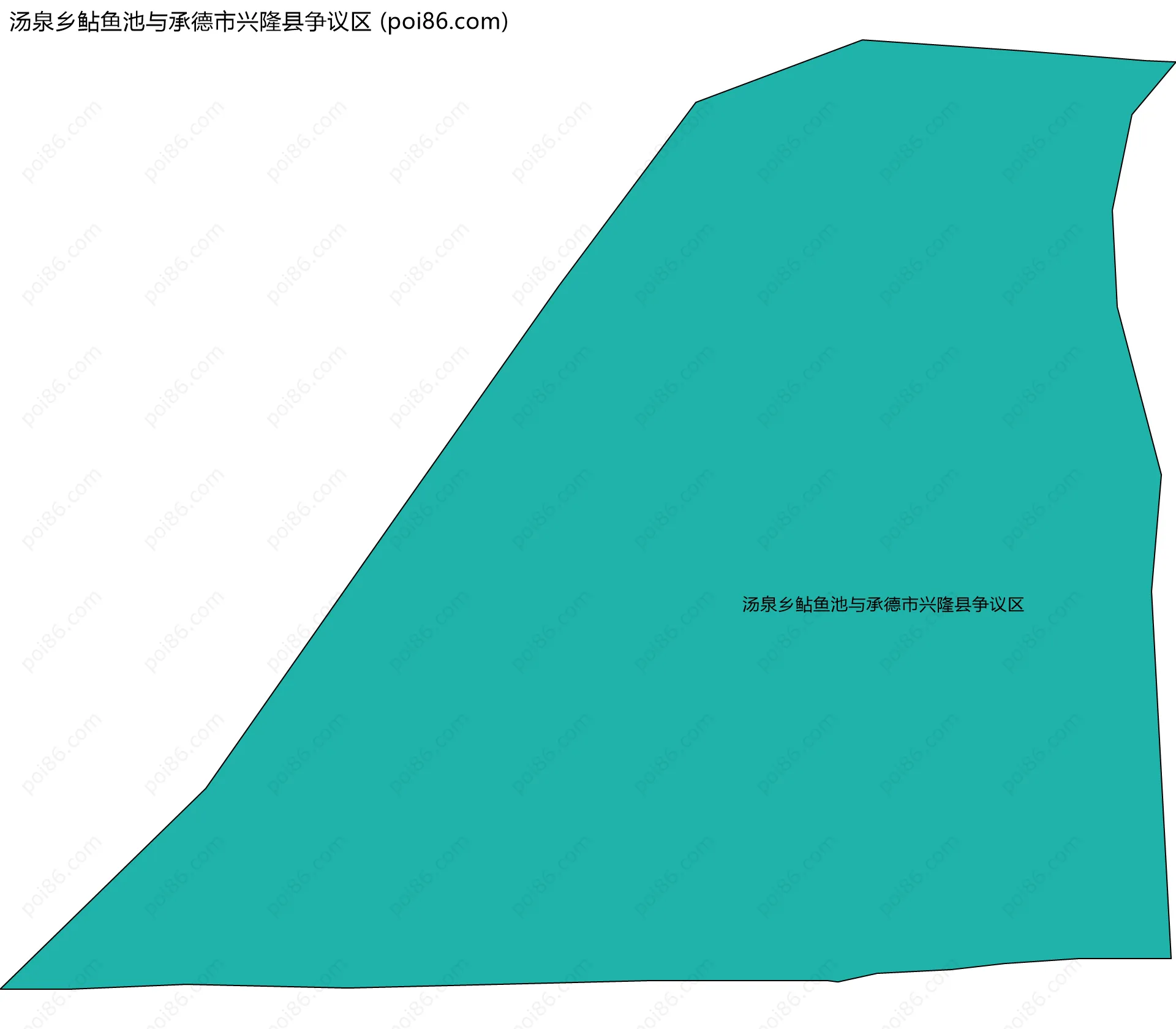 汤泉乡鲇鱼池与承德市兴隆县争议区边界地图