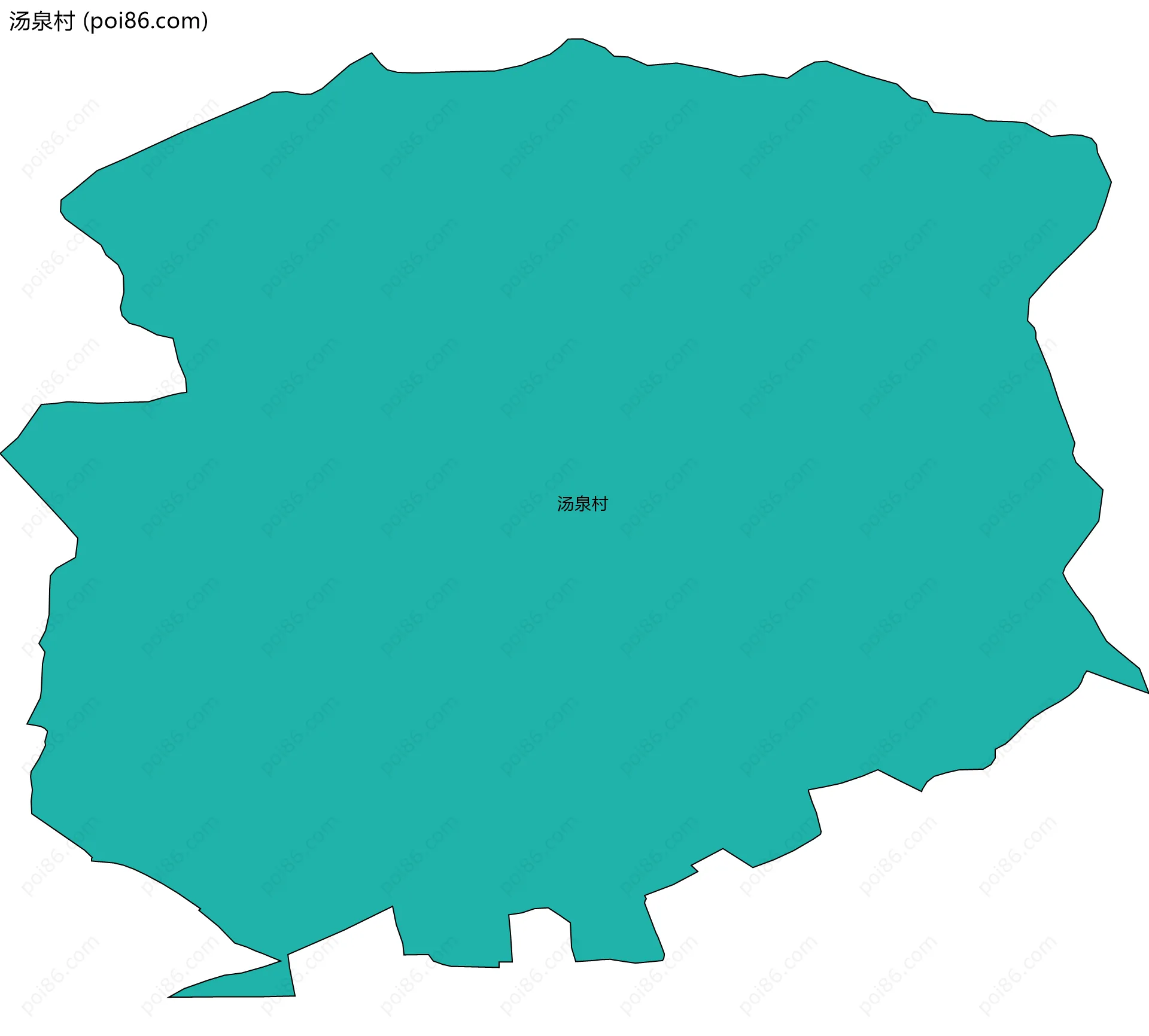 汤泉村边界地图