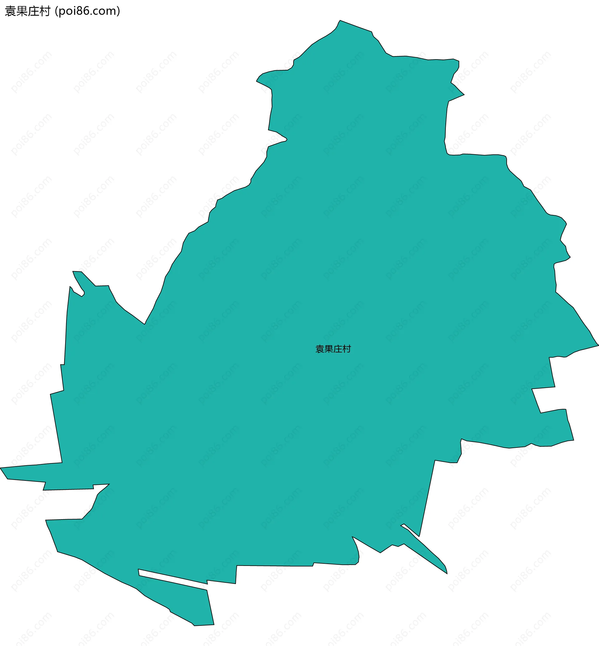 袁果庄村边界地图