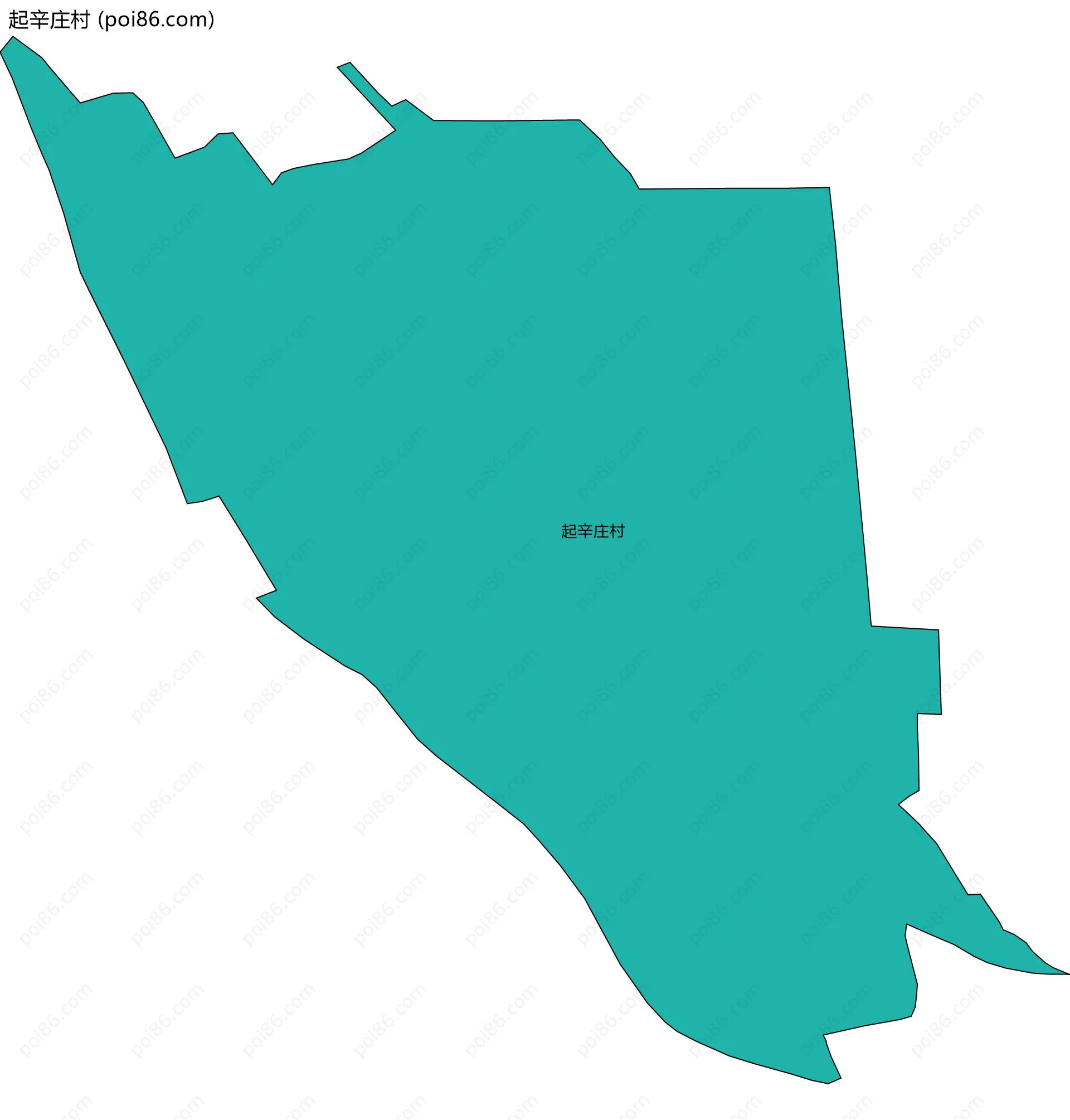 起辛庄村边界地图