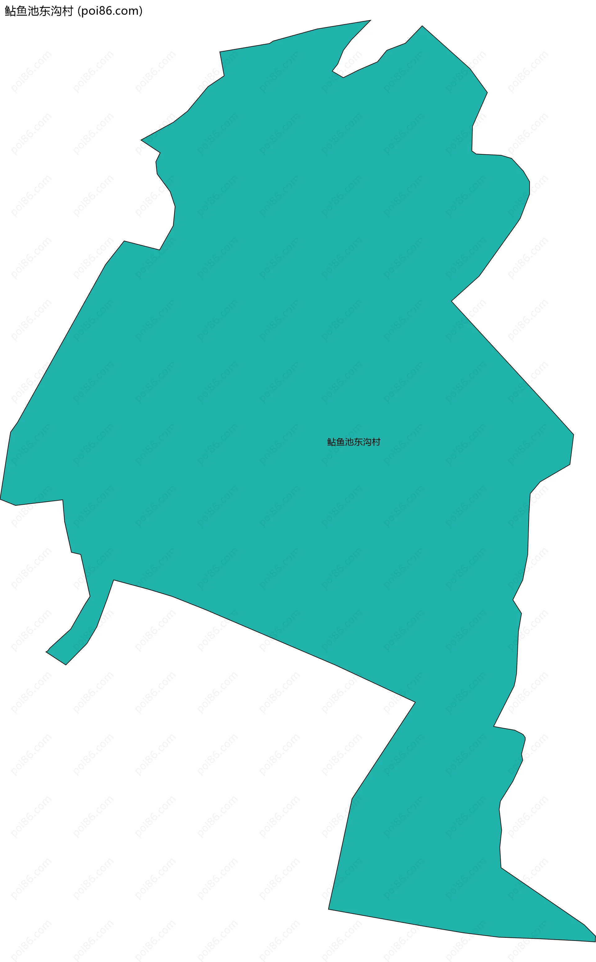 鲇鱼池东沟村边界地图