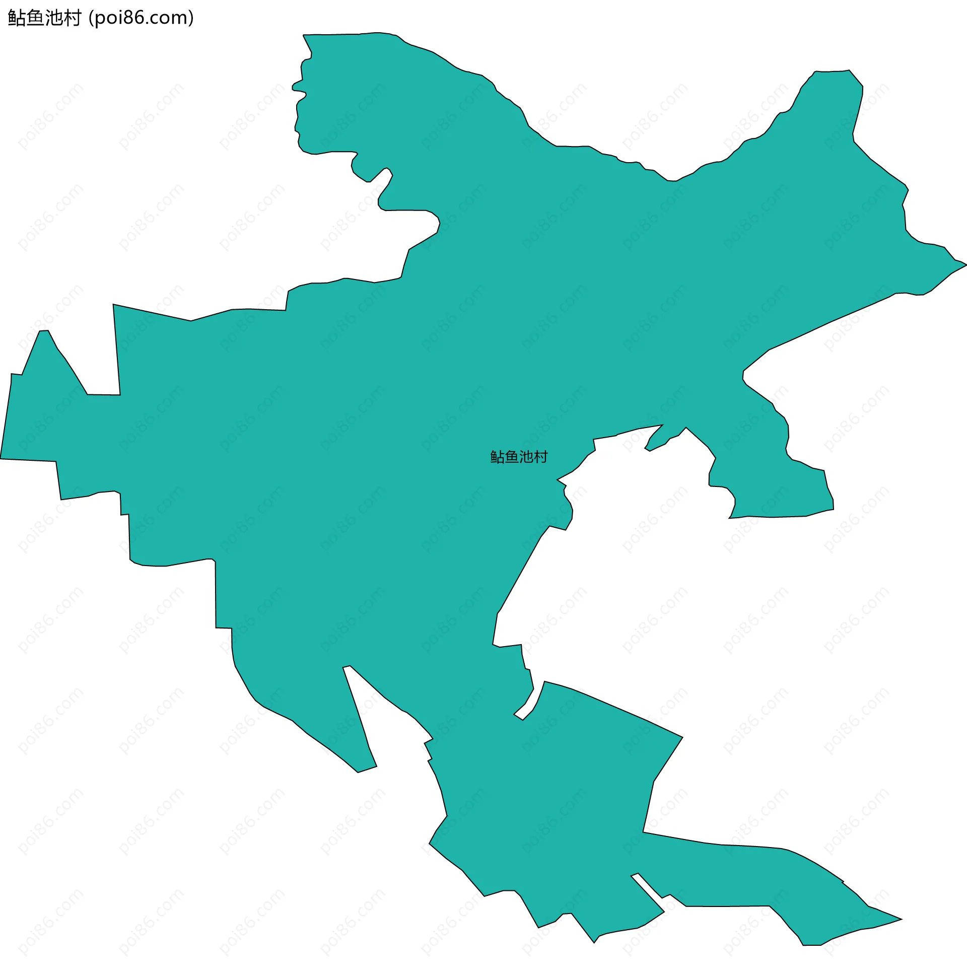 鲇鱼池村边界地图