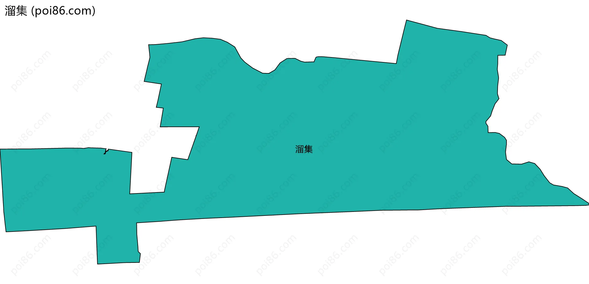 溜集边界地图