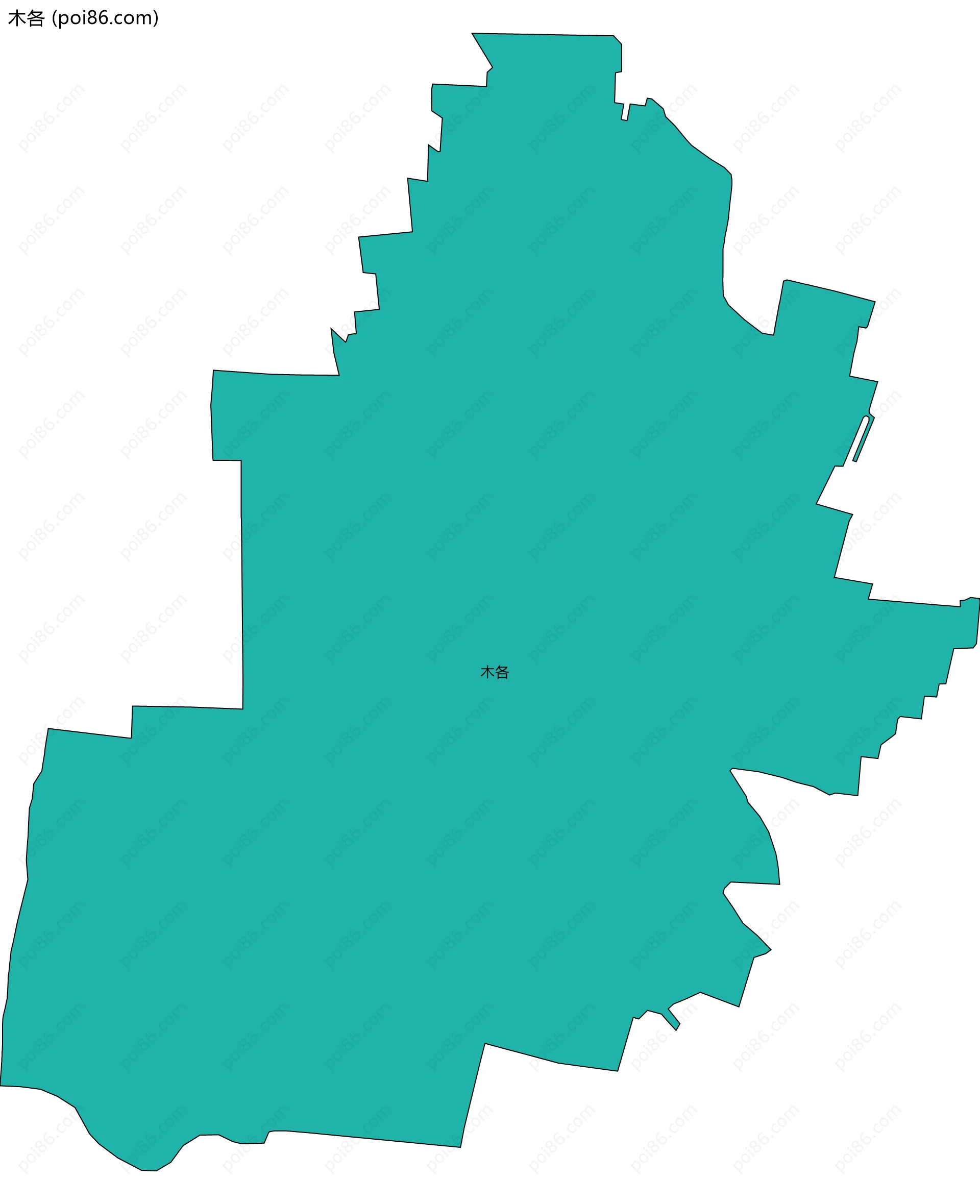 木各边界地图