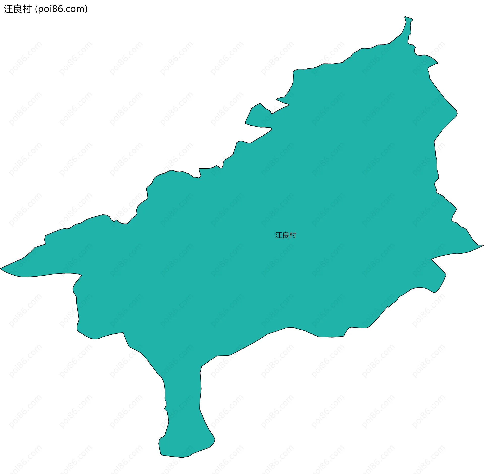 汪良村边界地图