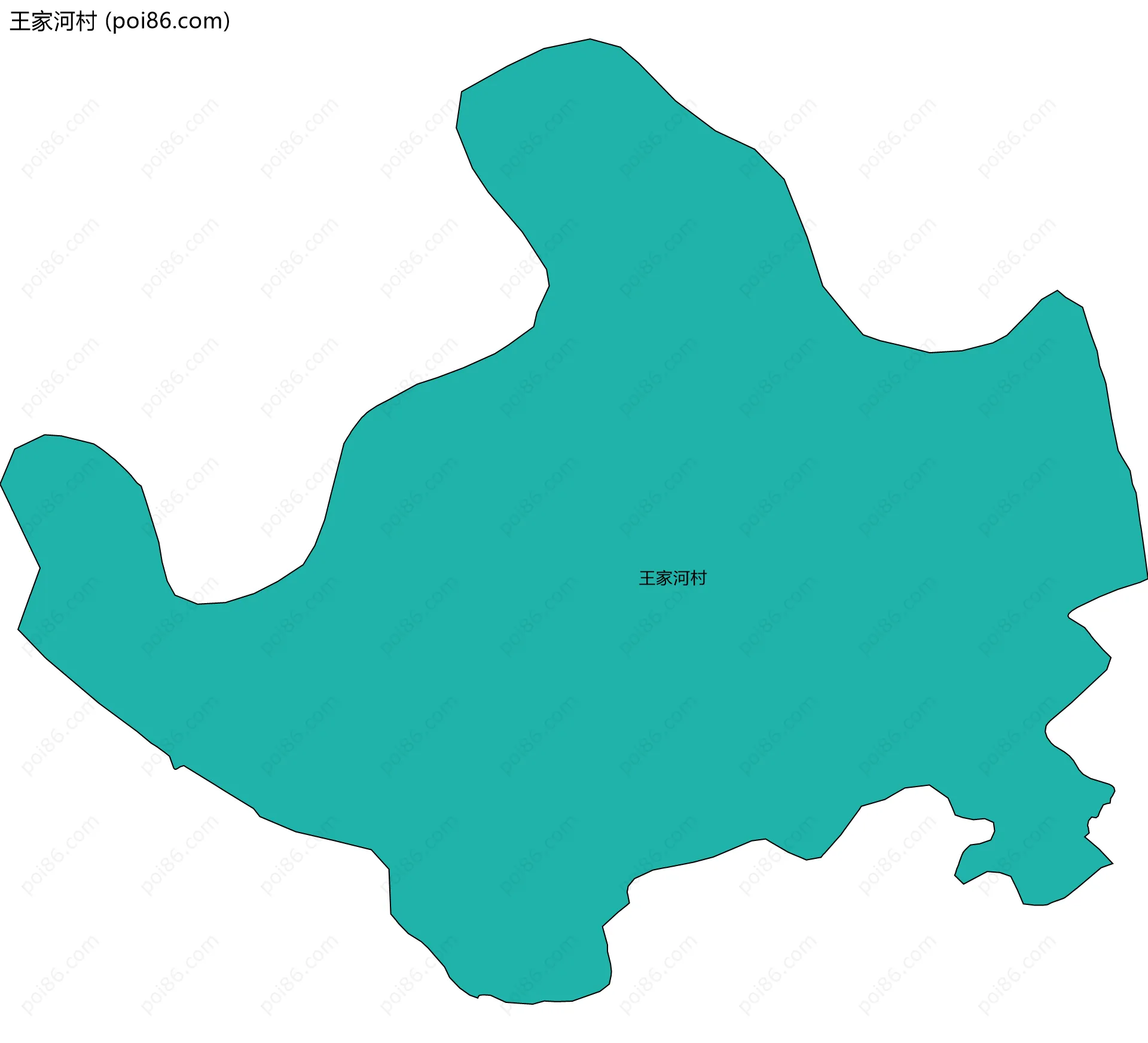 王家河村边界地图