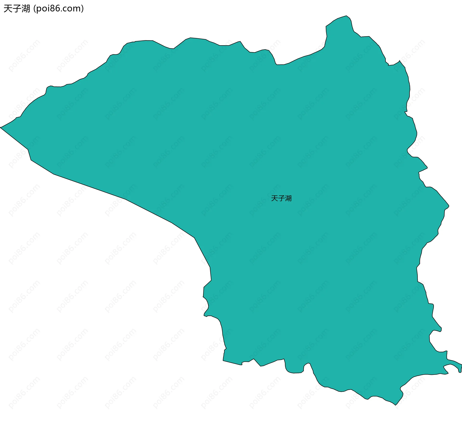 天子湖边界地图
