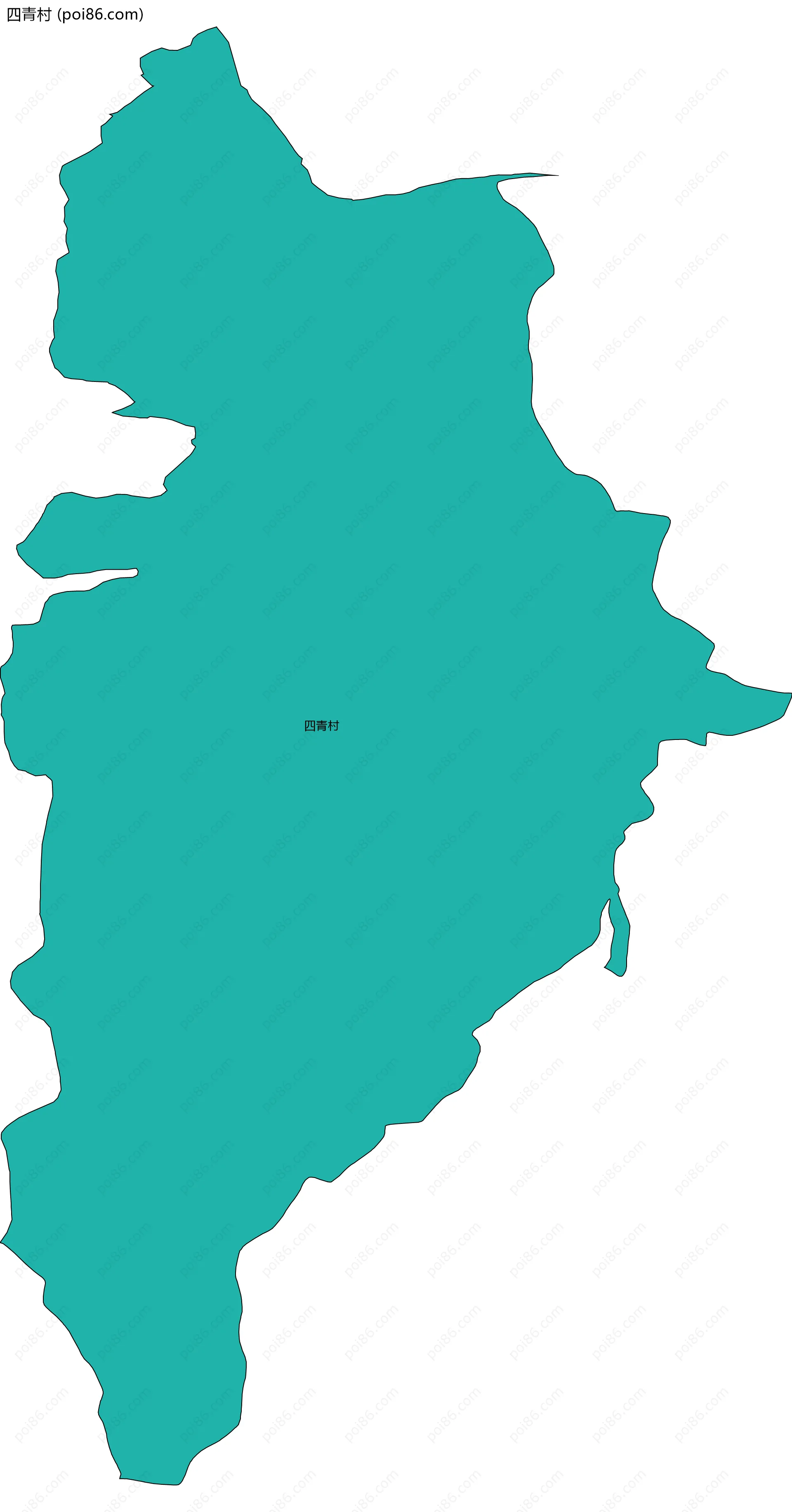四青村边界地图