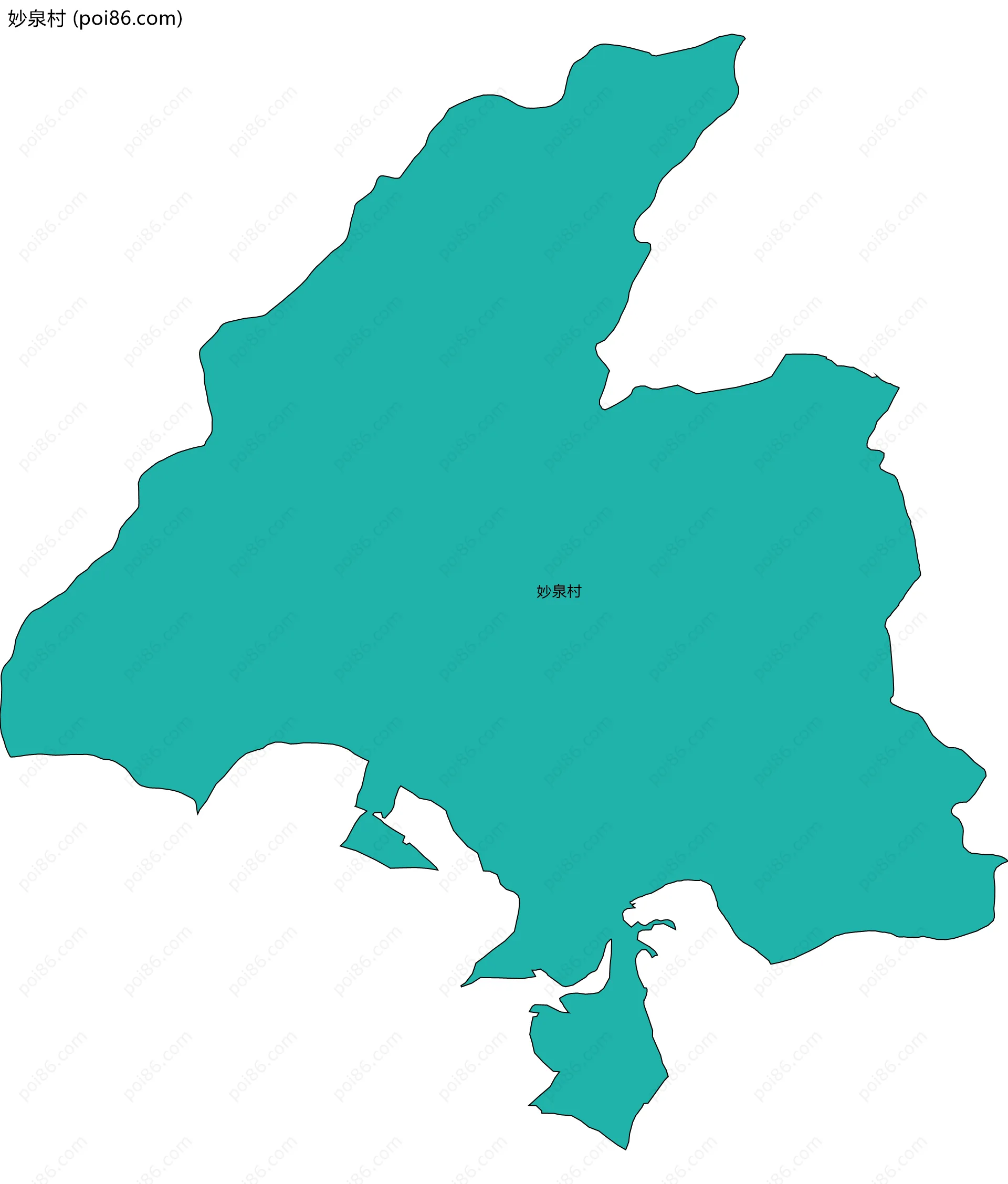 妙泉村边界地图