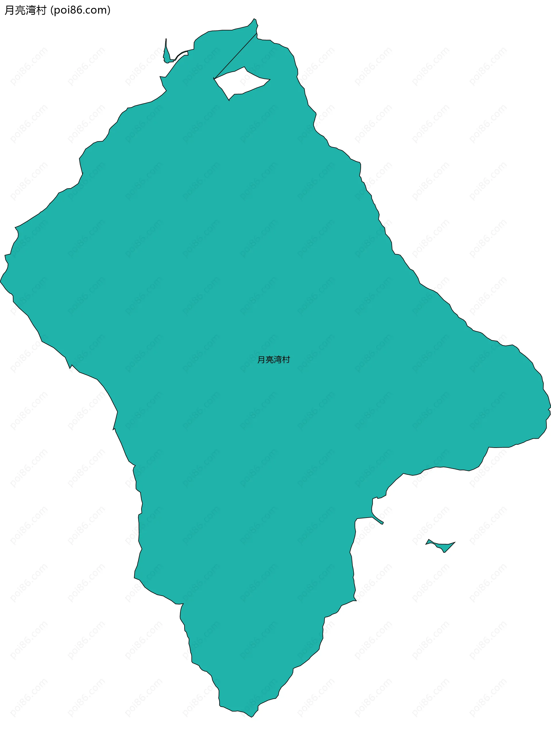 月亮湾村边界地图