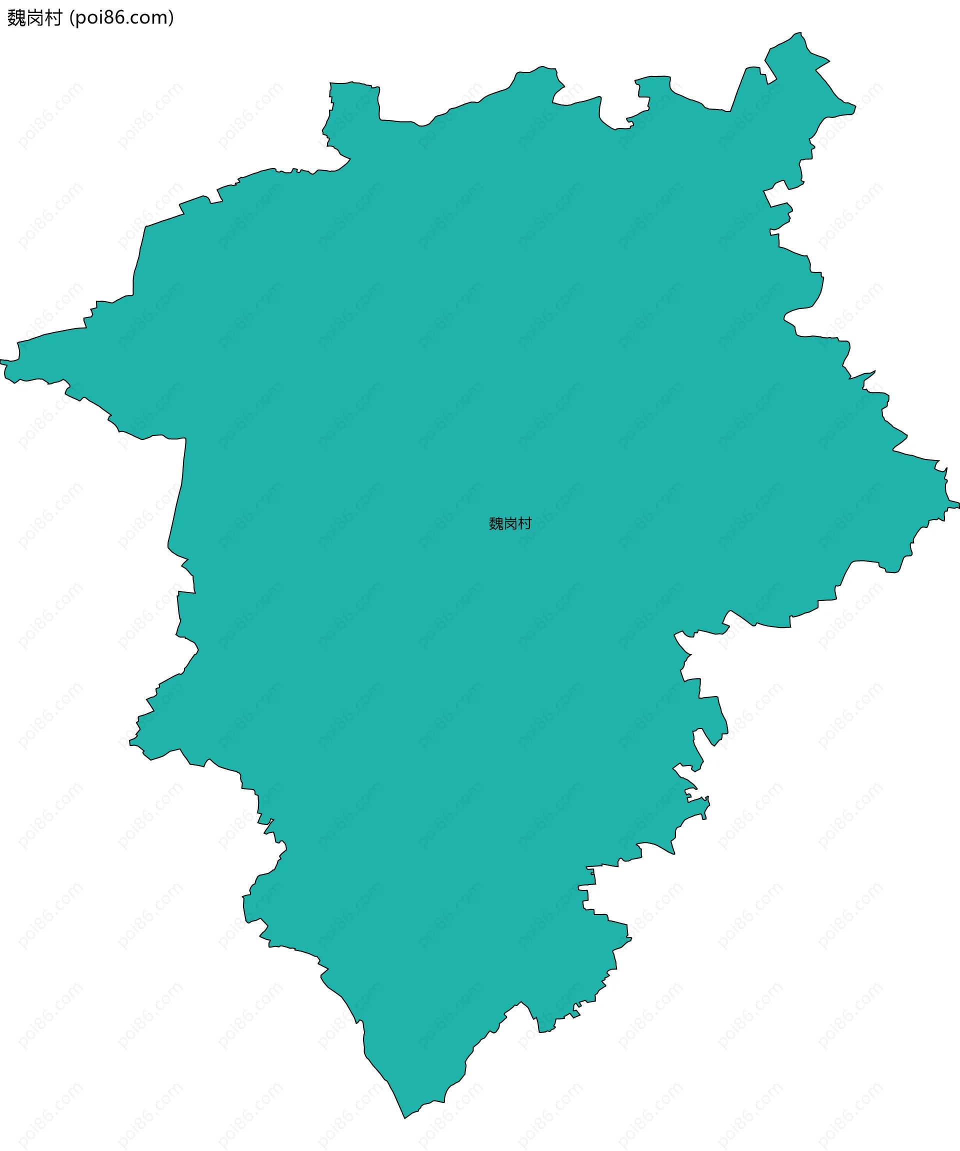 魏岗村边界地图