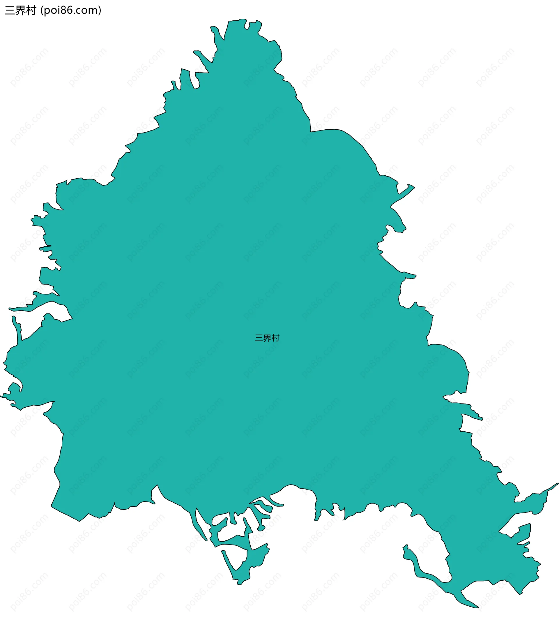 三界村边界地图
