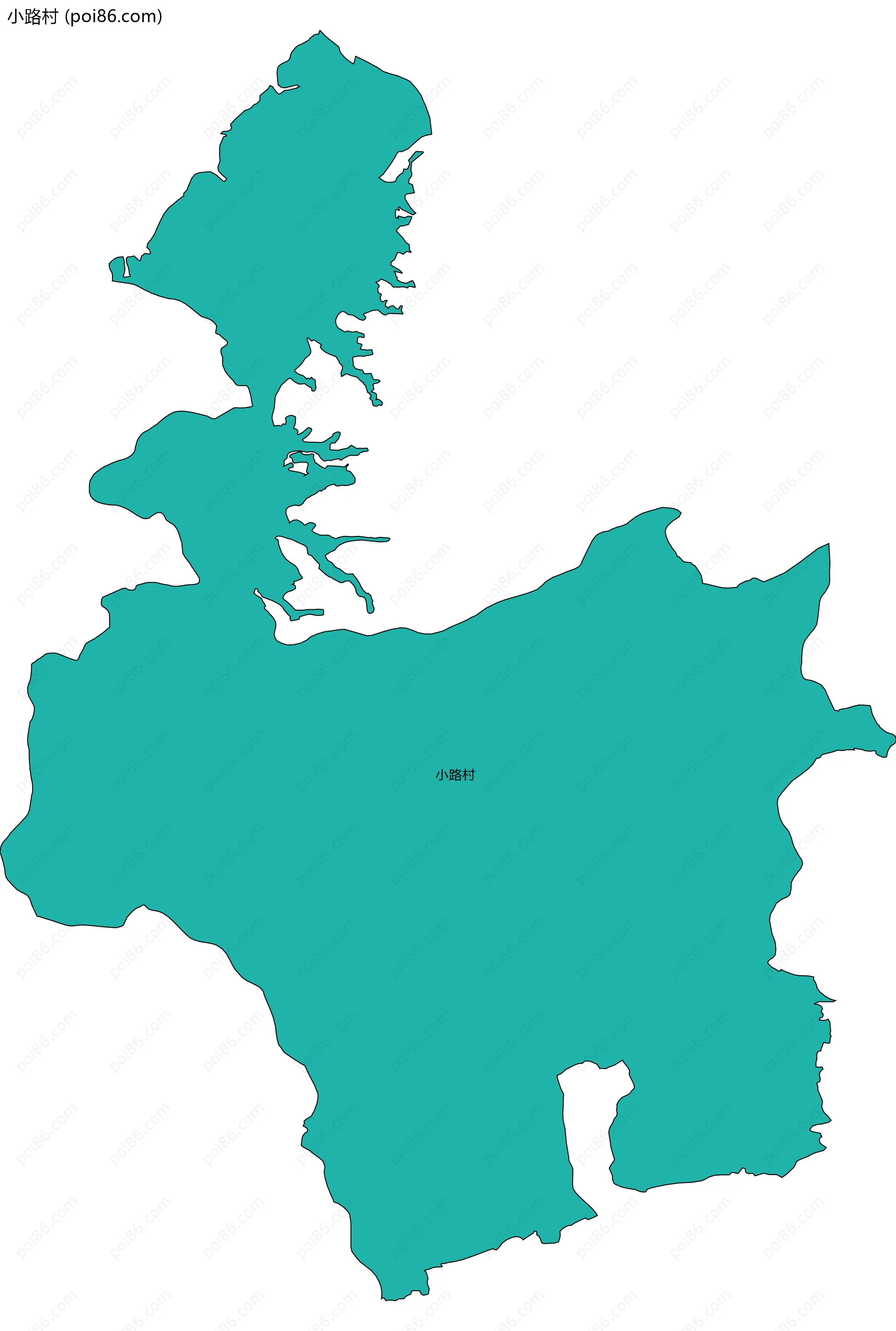 小路村边界地图