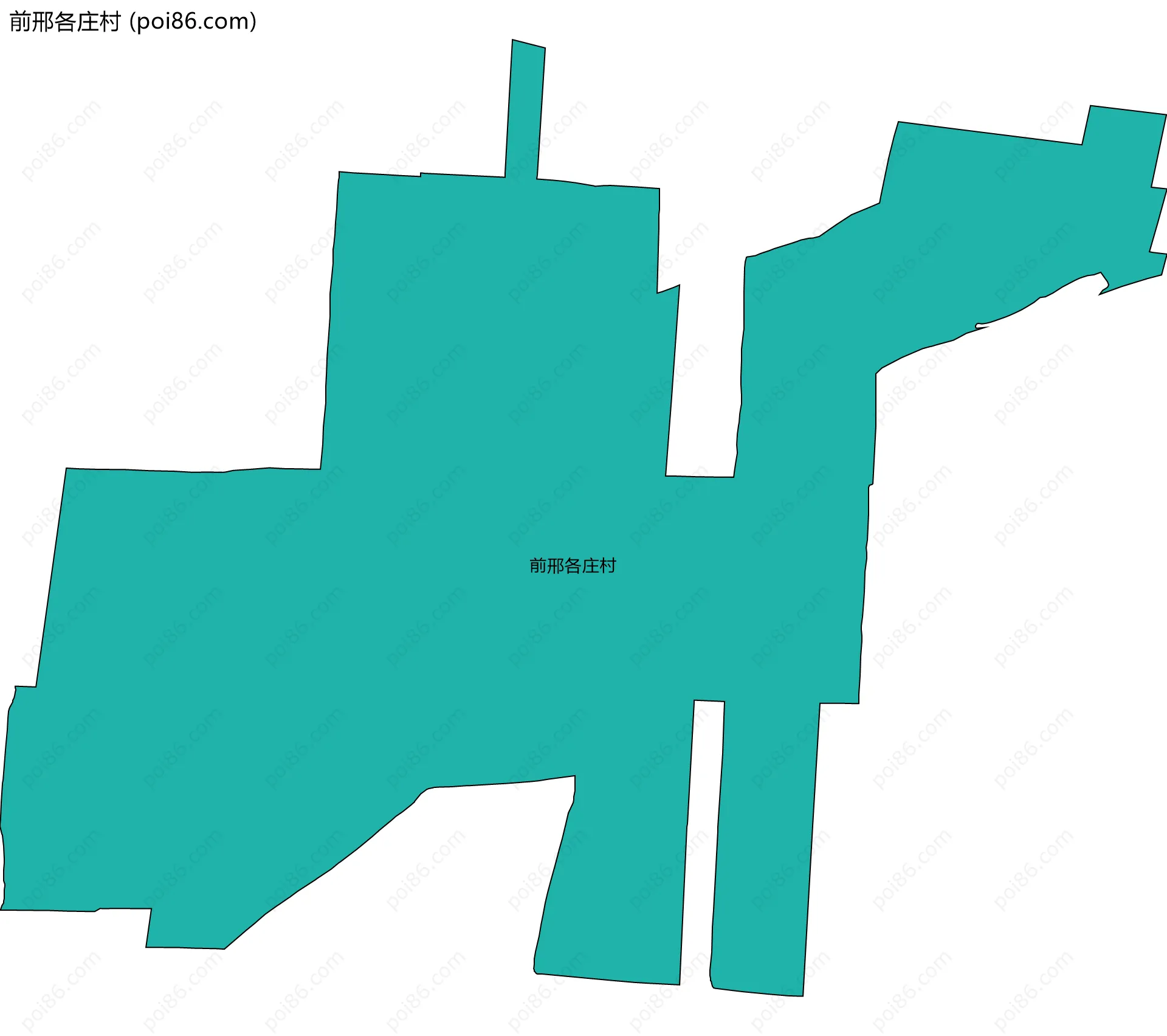 前邢各庄村边界地图
