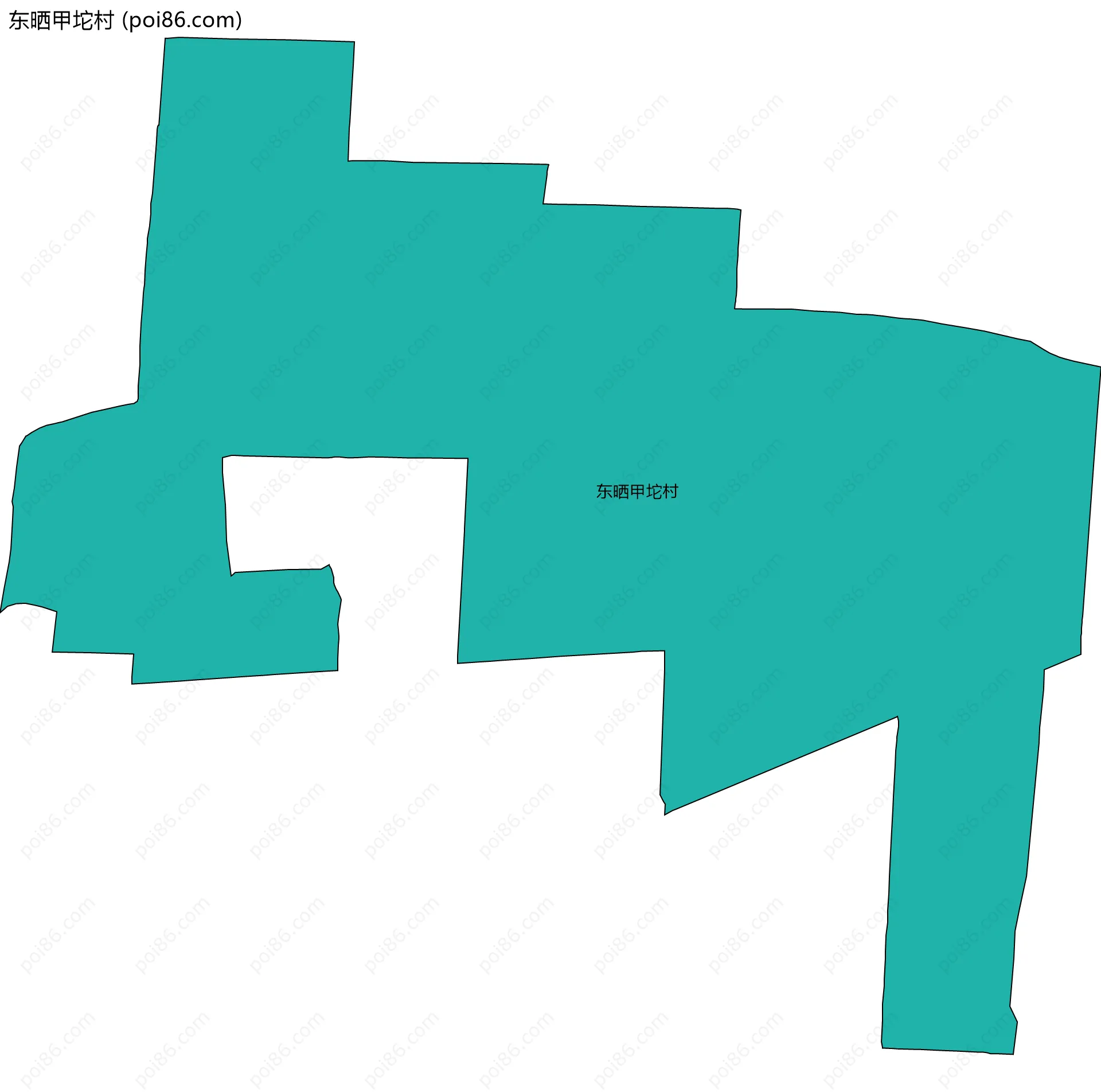 东晒甲坨村边界地图