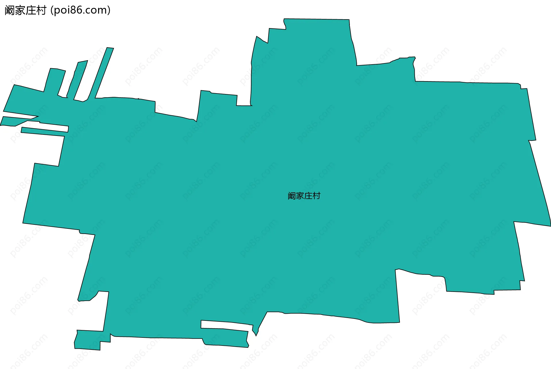 阚家庄村边界地图