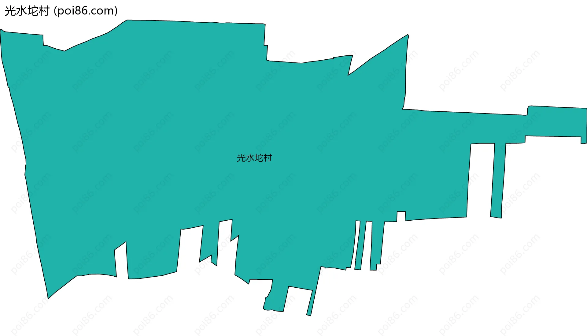 光水坨村边界地图