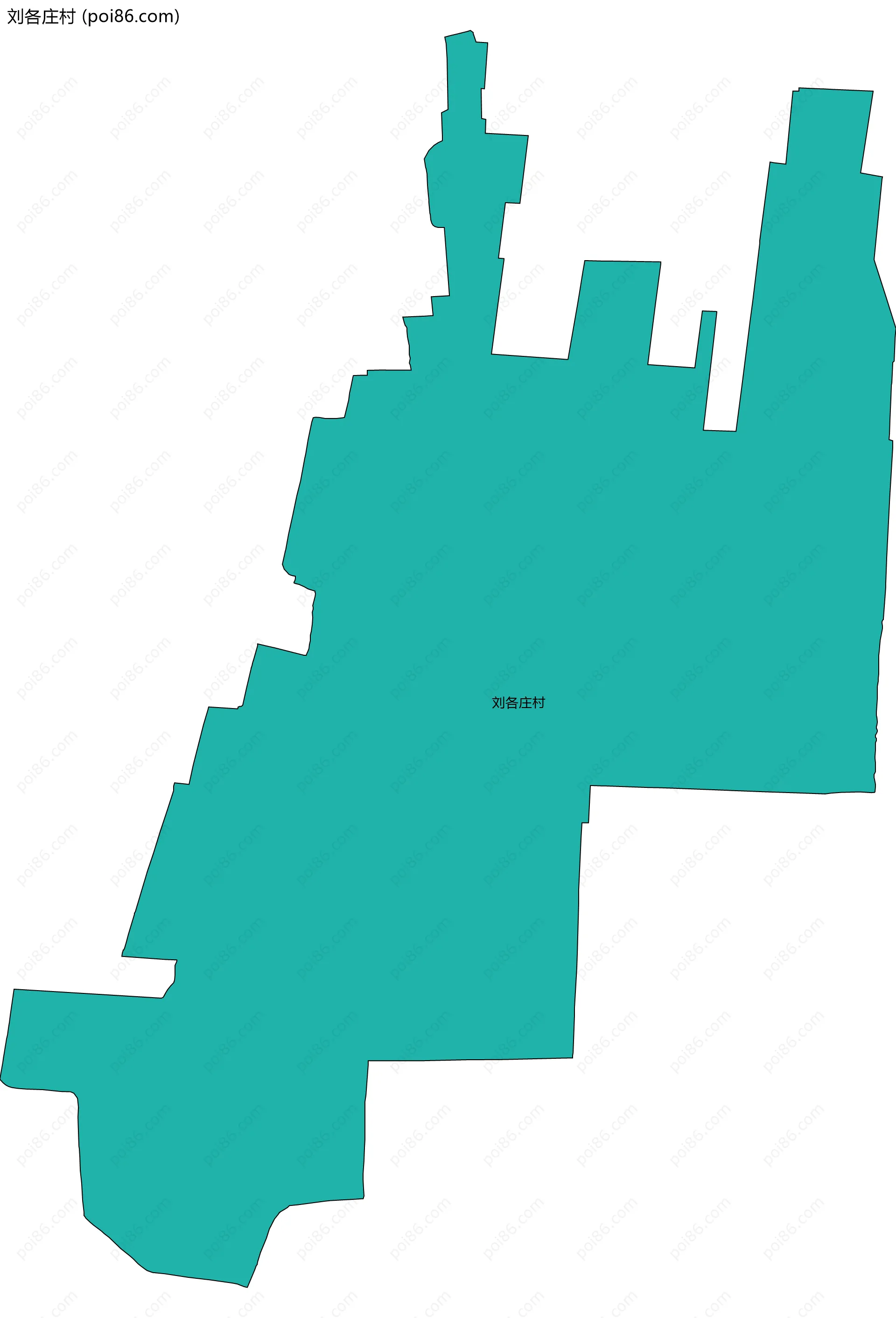 刘各庄村边界地图
