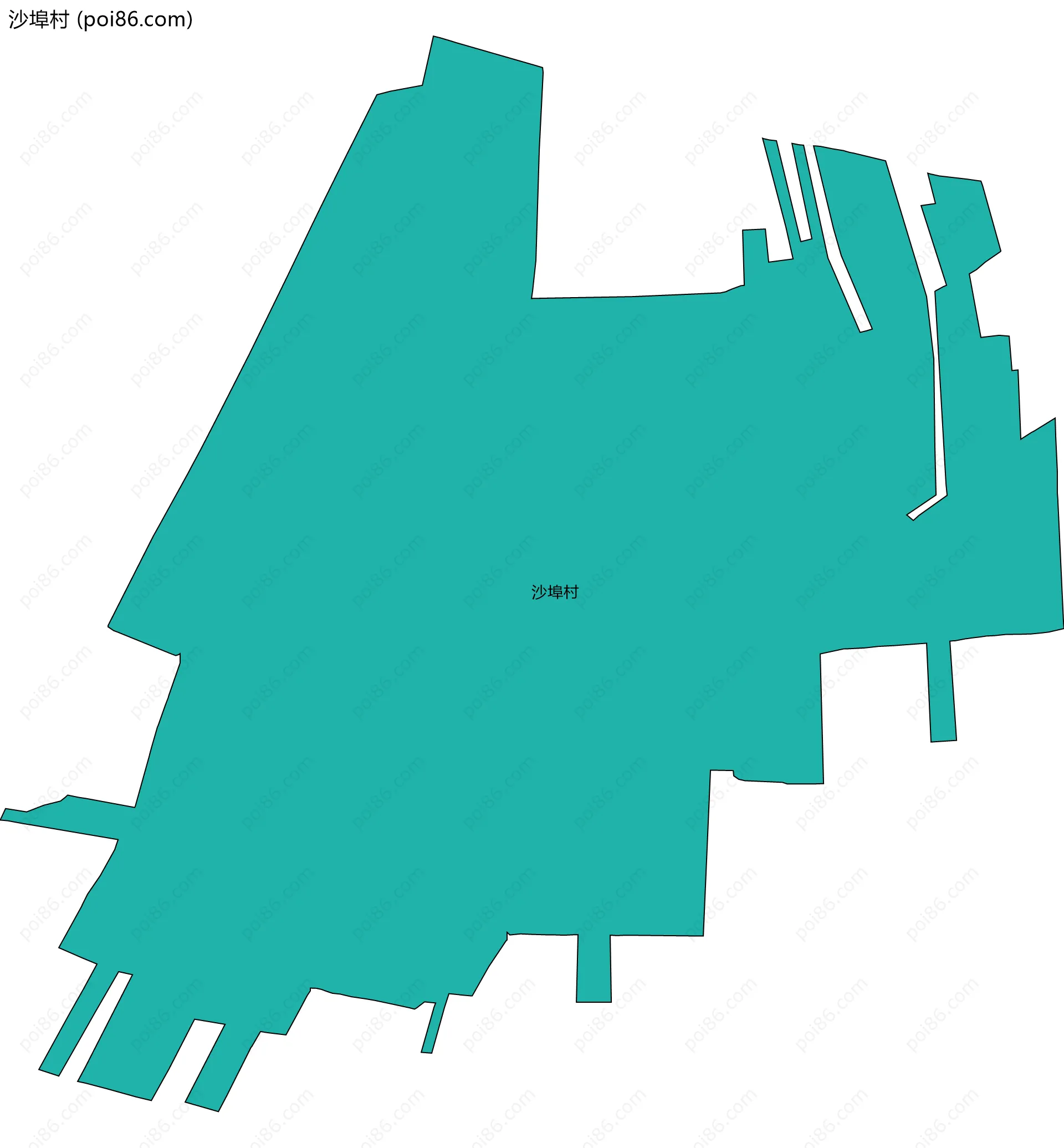 沙埠村边界地图