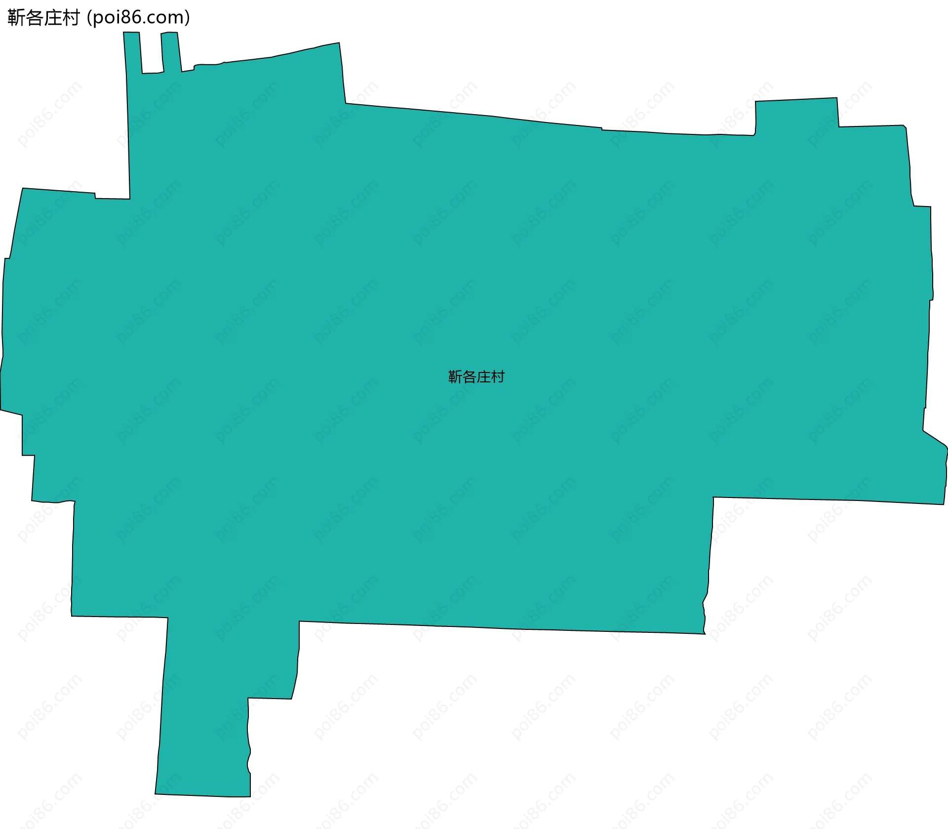 靳各庄村边界地图