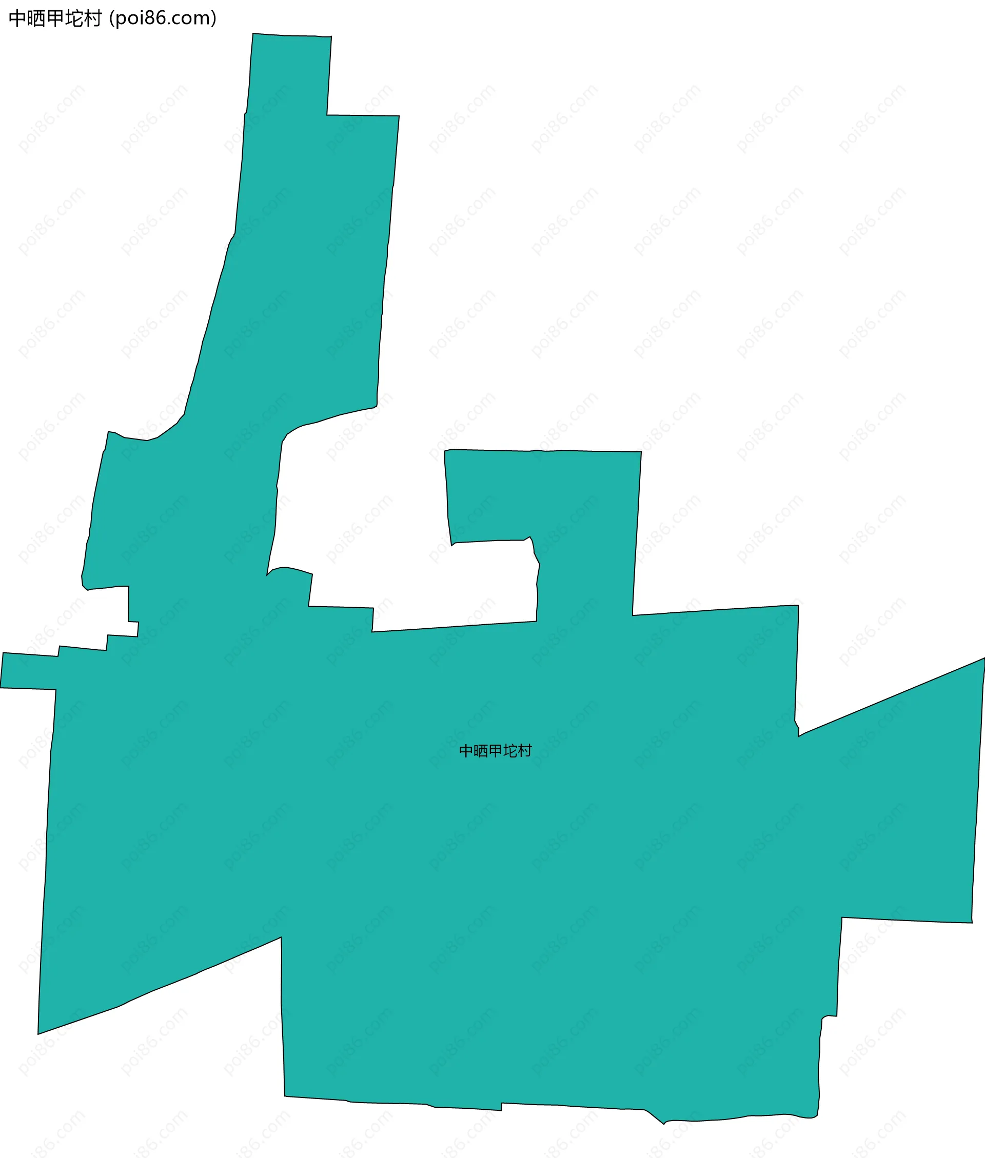 中晒甲坨村边界地图