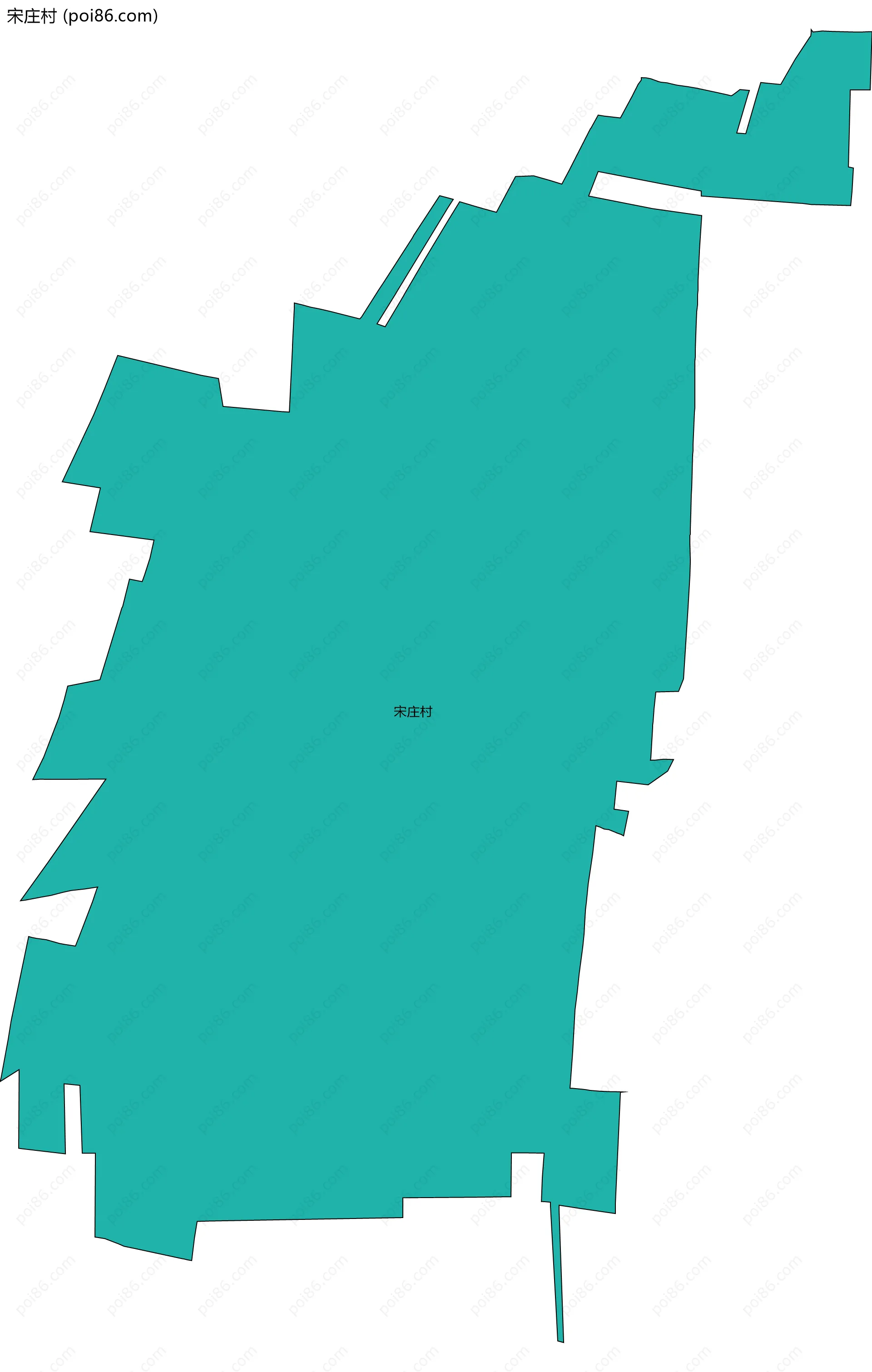 宋庄村边界地图