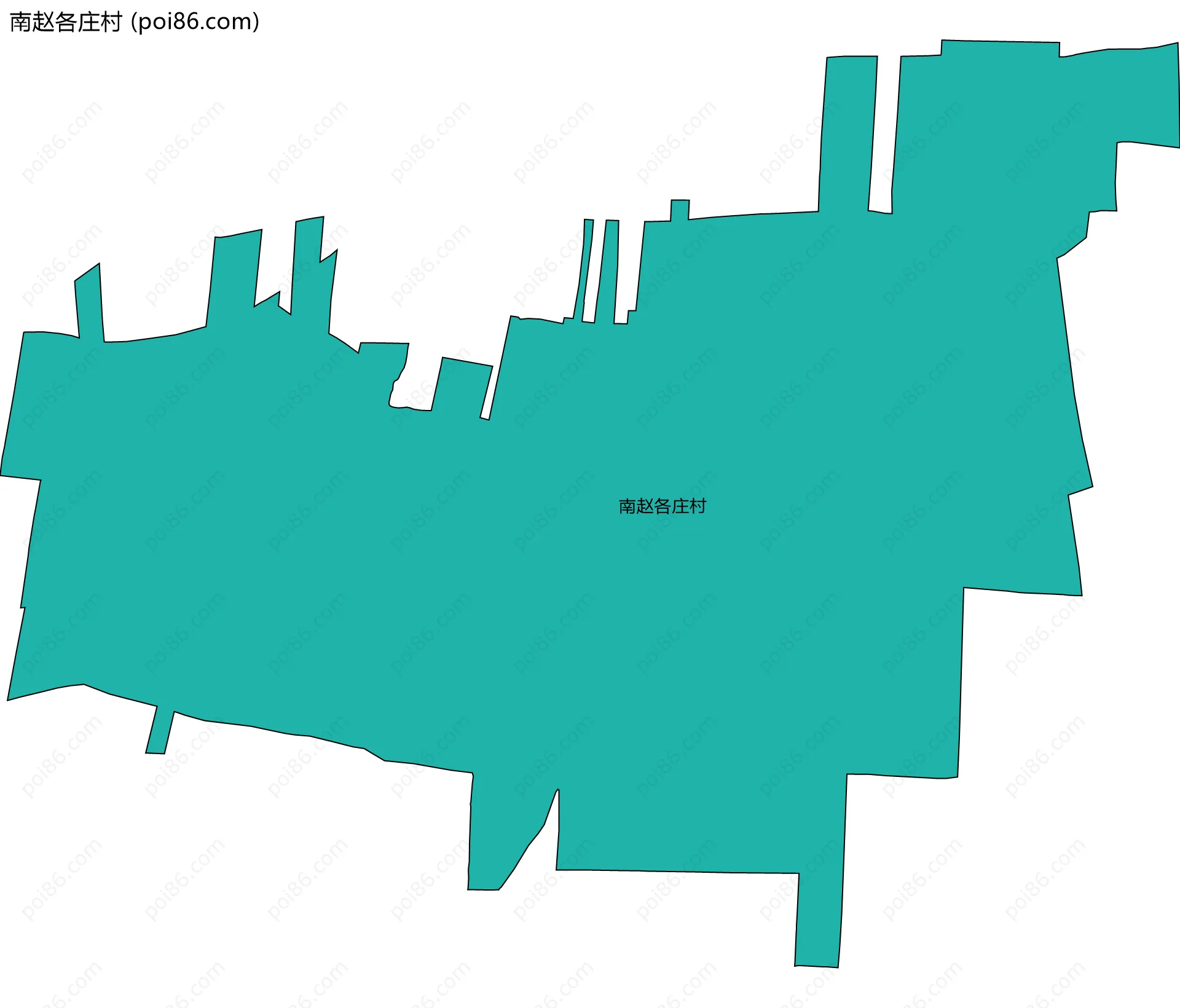 南赵各庄村边界地图