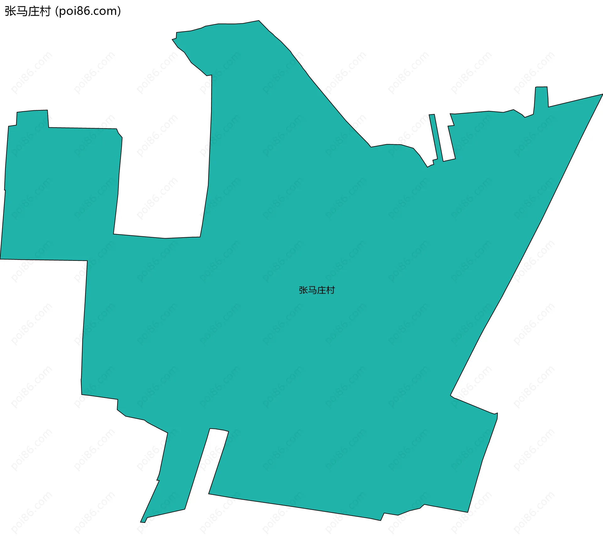 张马庄村边界地图