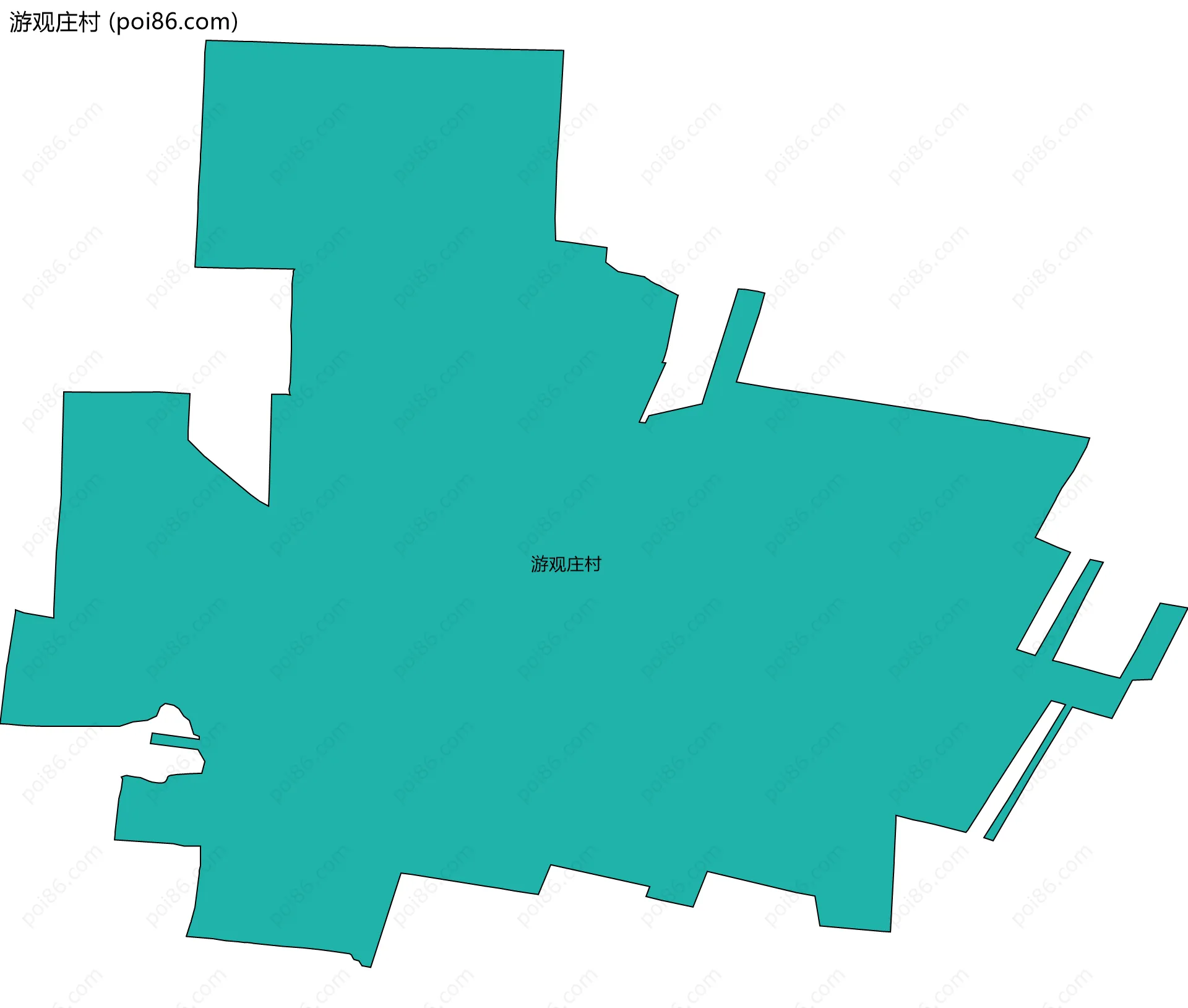 游观庄村边界地图