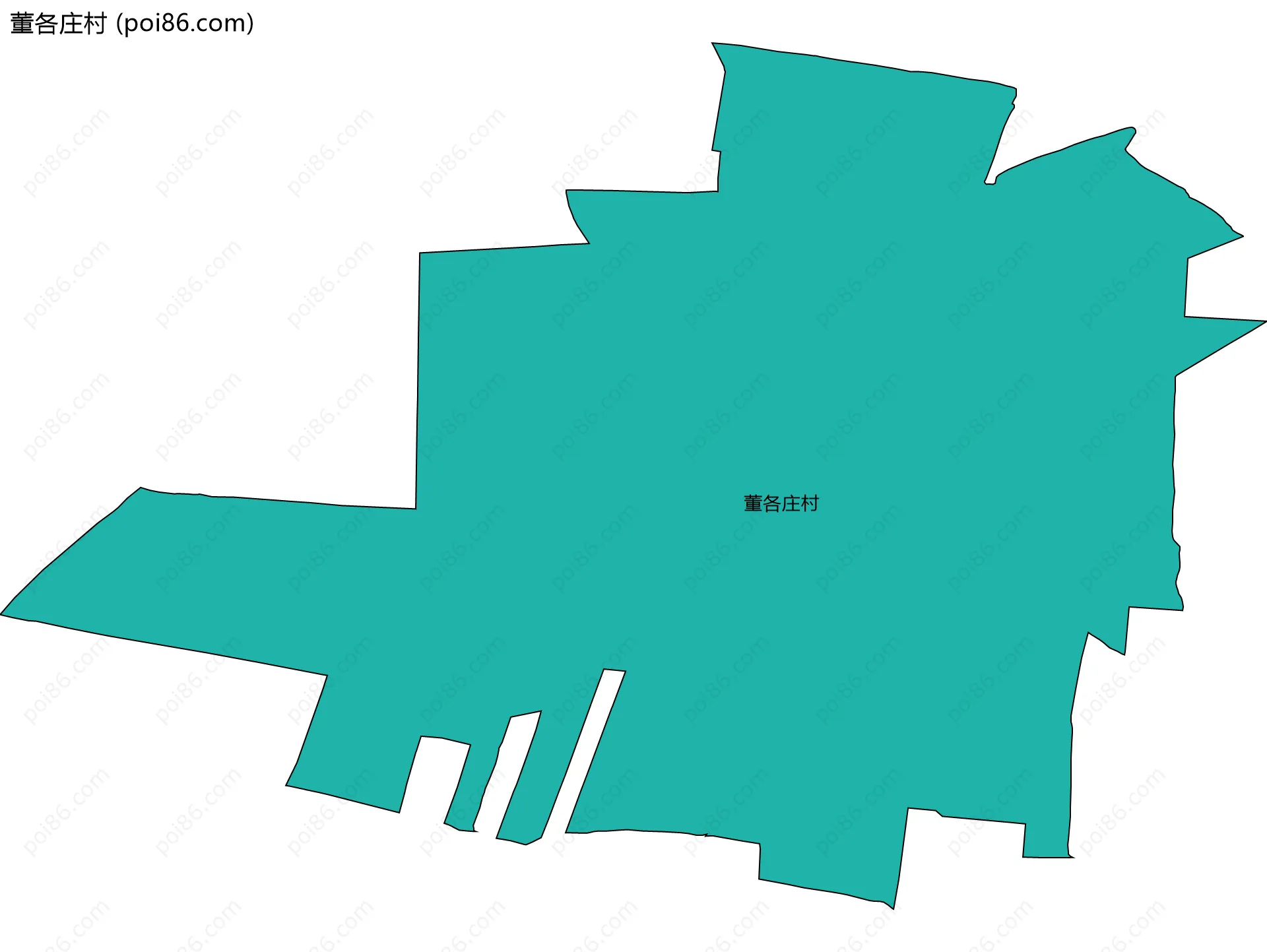 董各庄村边界地图