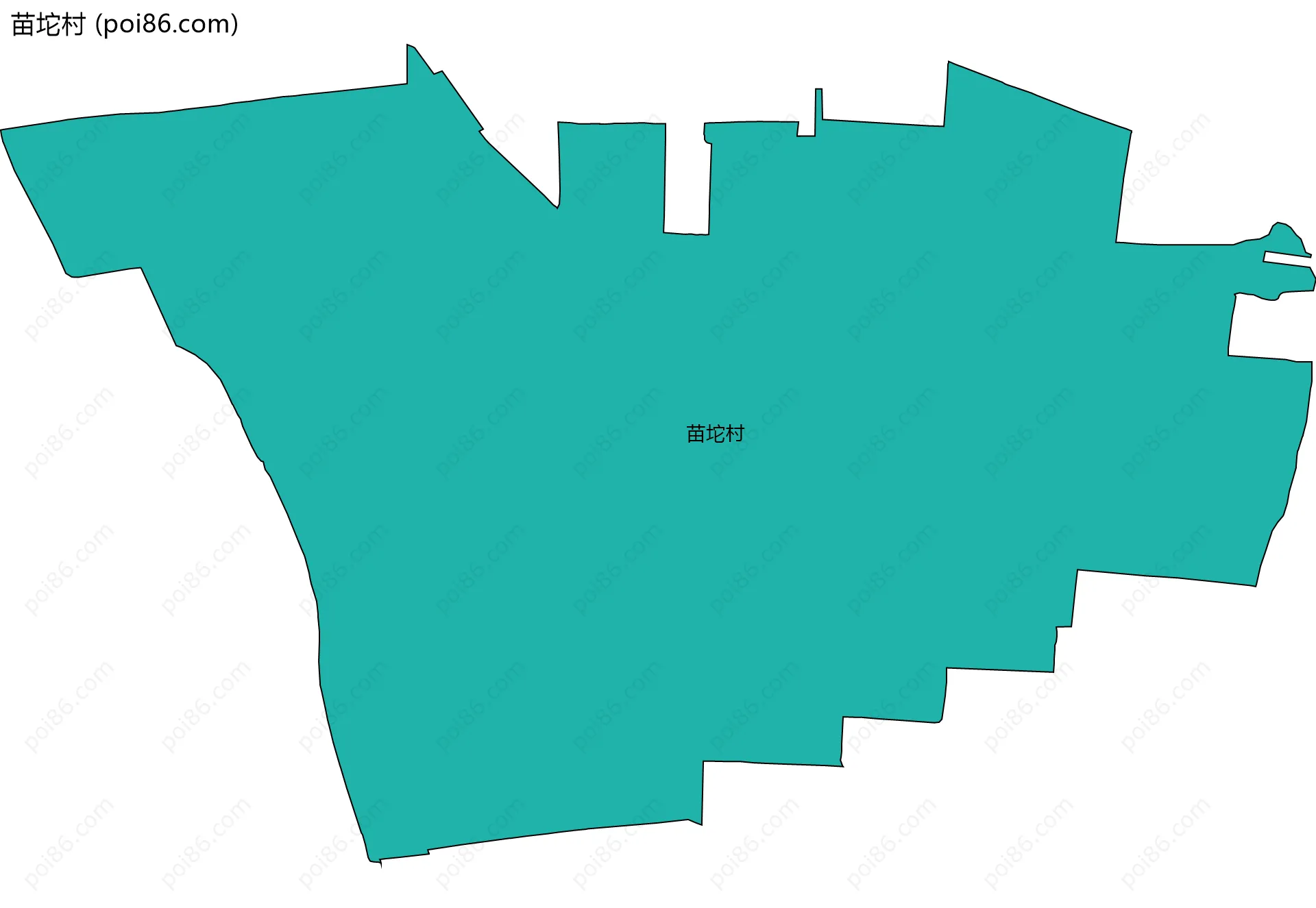 苗坨村边界地图