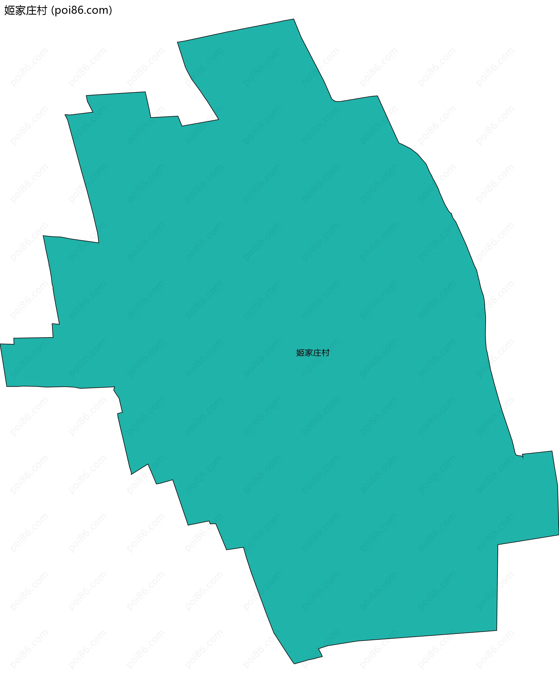 姬家庄村边界地图