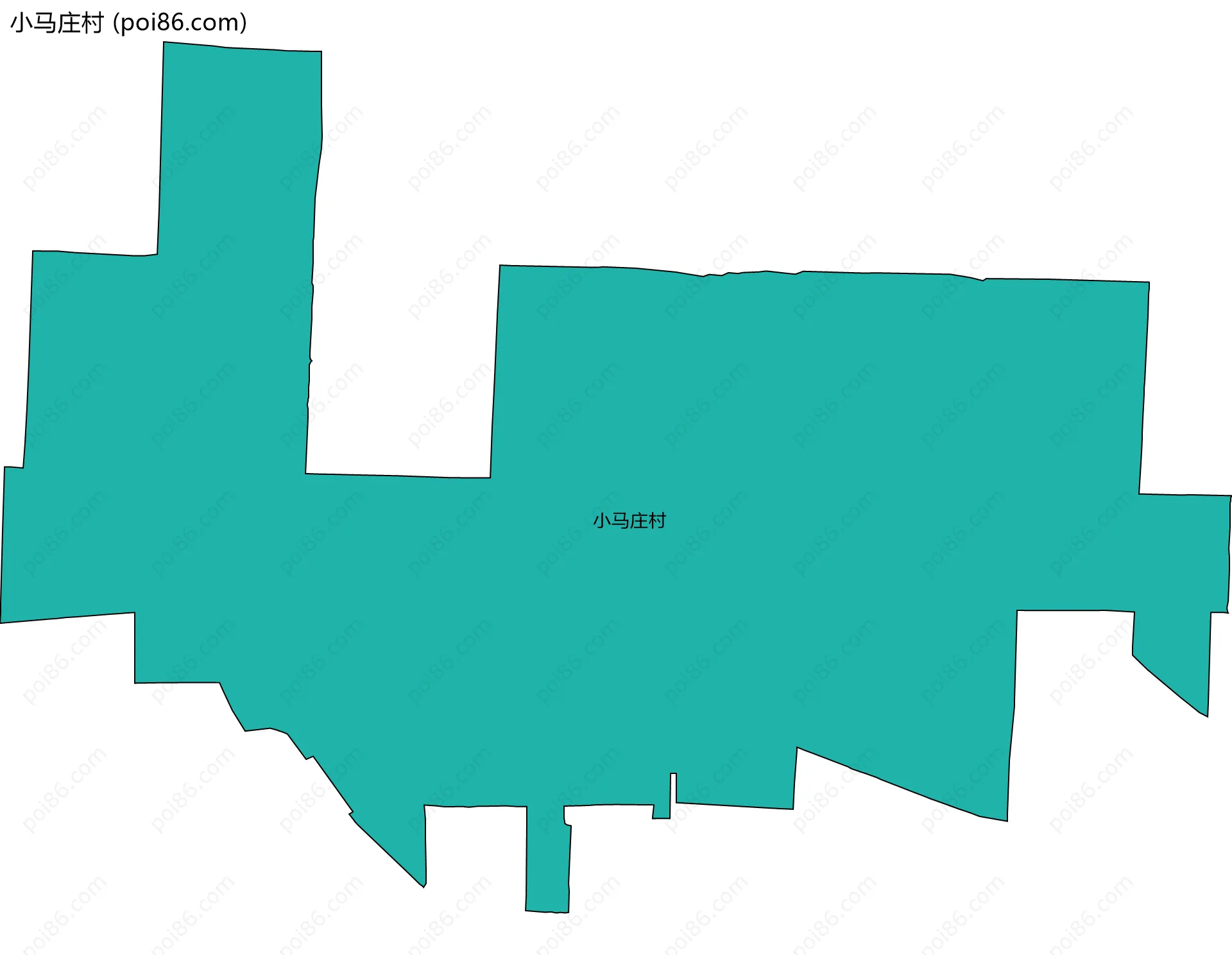 小马庄村边界地图
