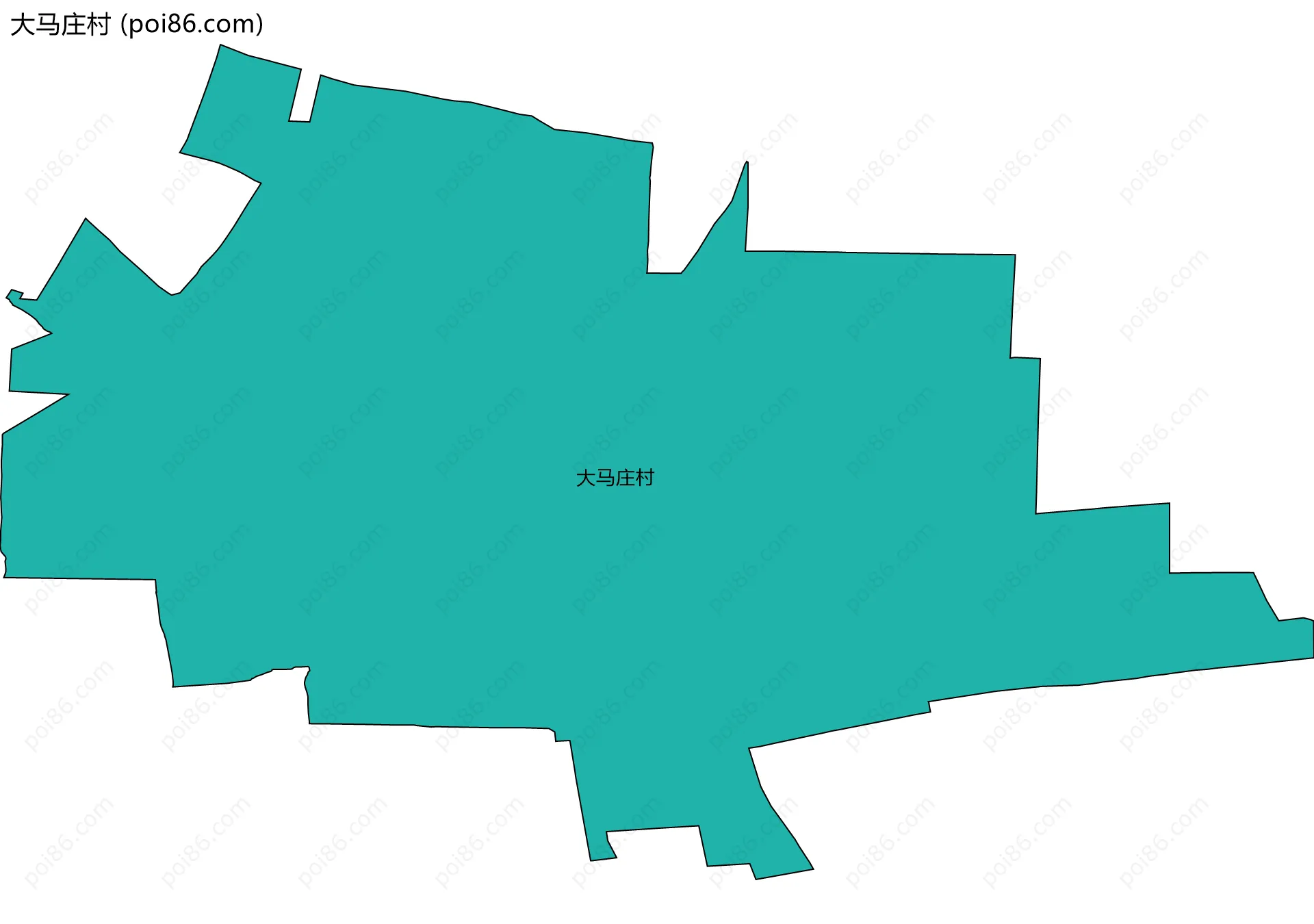 大马庄村边界地图
