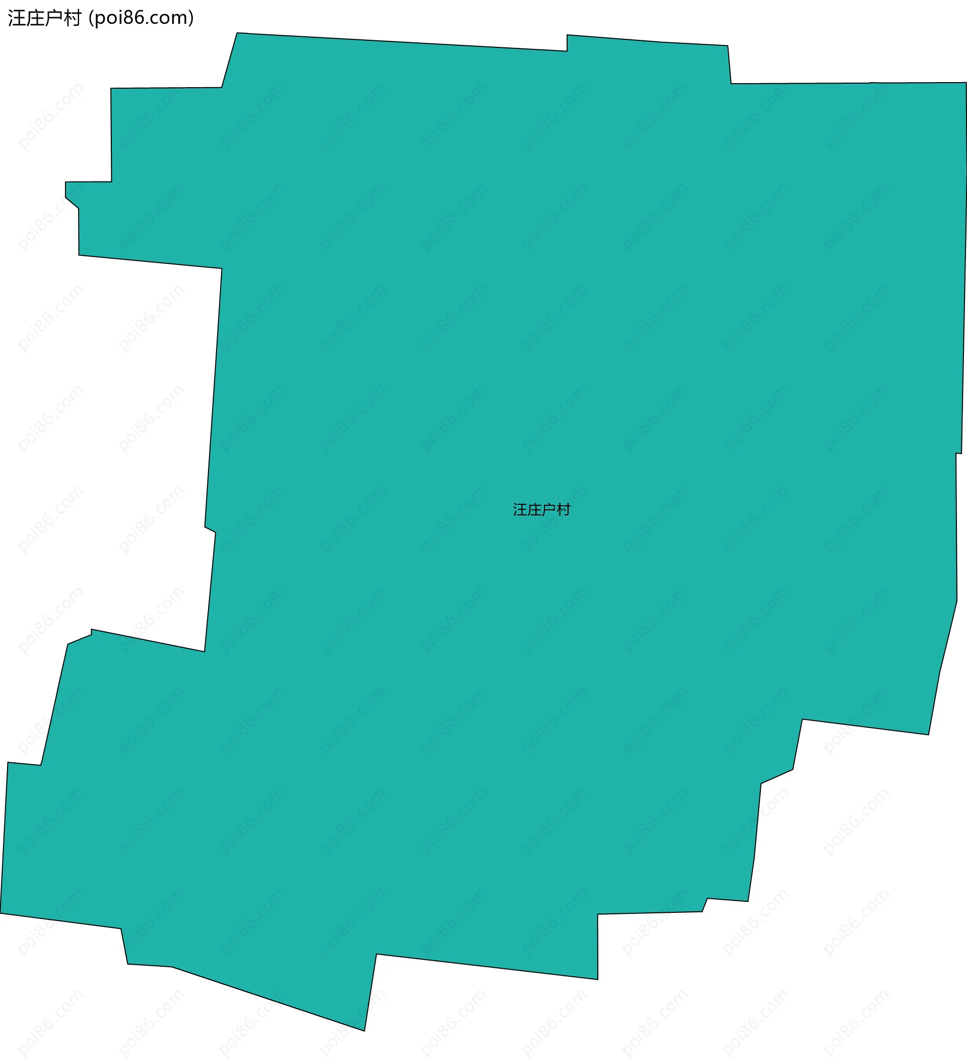 汪庄户村边界地图