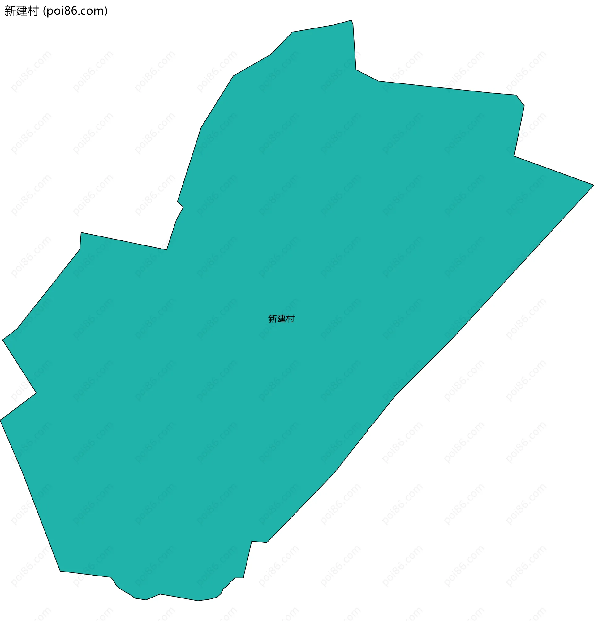 新建村边界地图