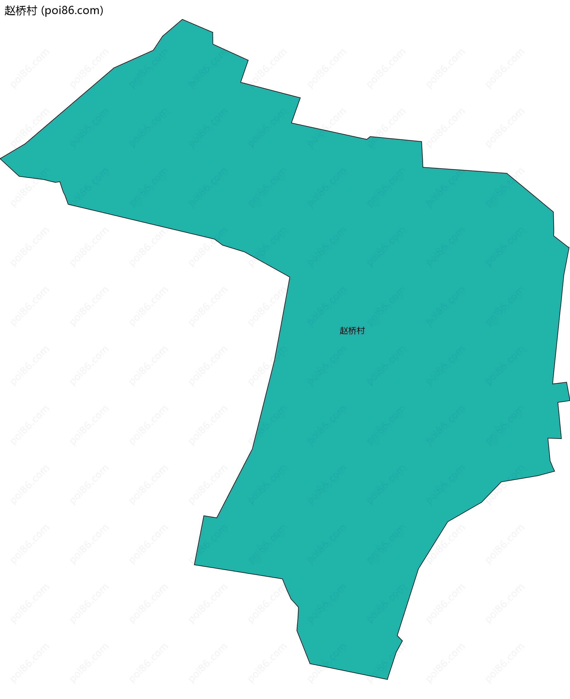 赵桥村边界地图