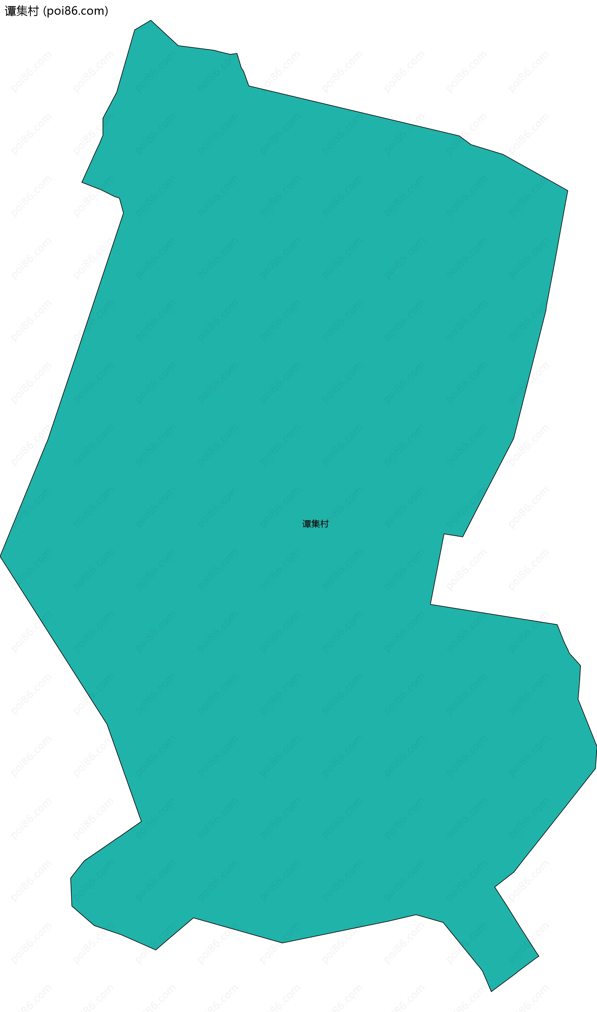 谭集村边界地图