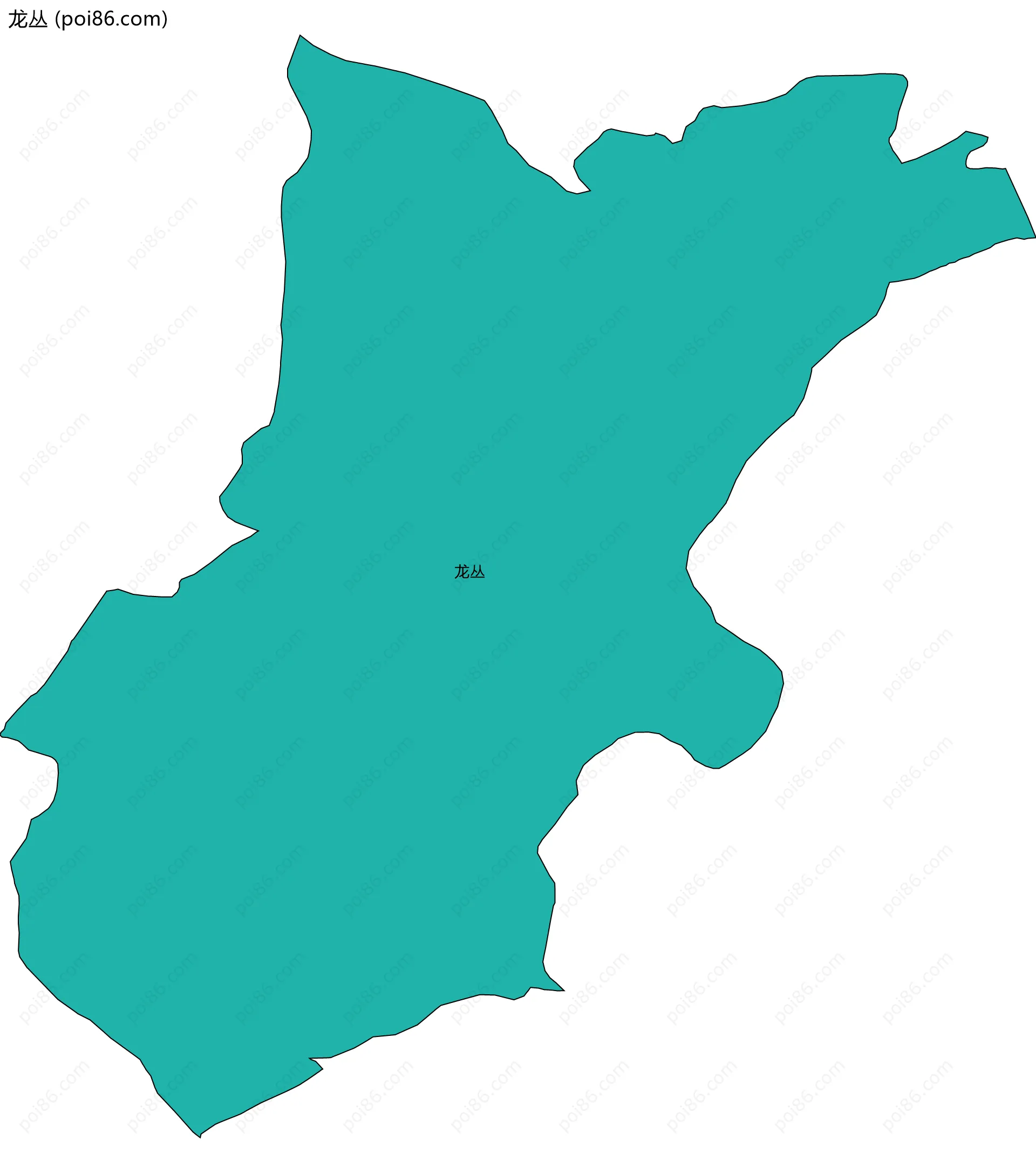 龙丛边界地图