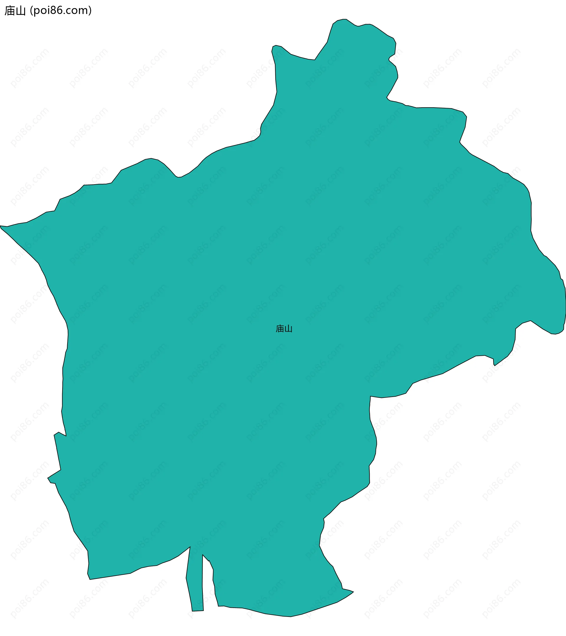 庙山边界地图